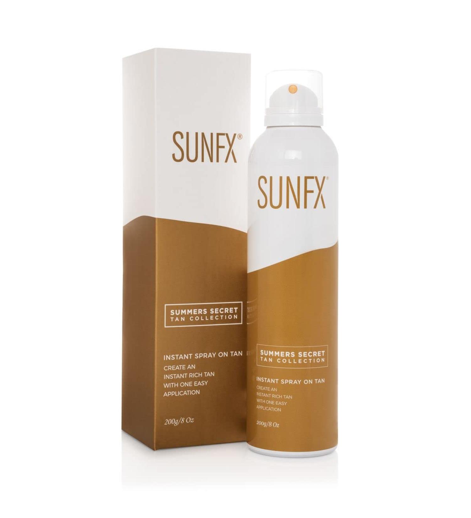 SunFX Summers Secret Instant Self-Tanner Bronzing Spray Medium Dark 200g/8oz - Pack of 1 - Buy Online on GoSupps.com