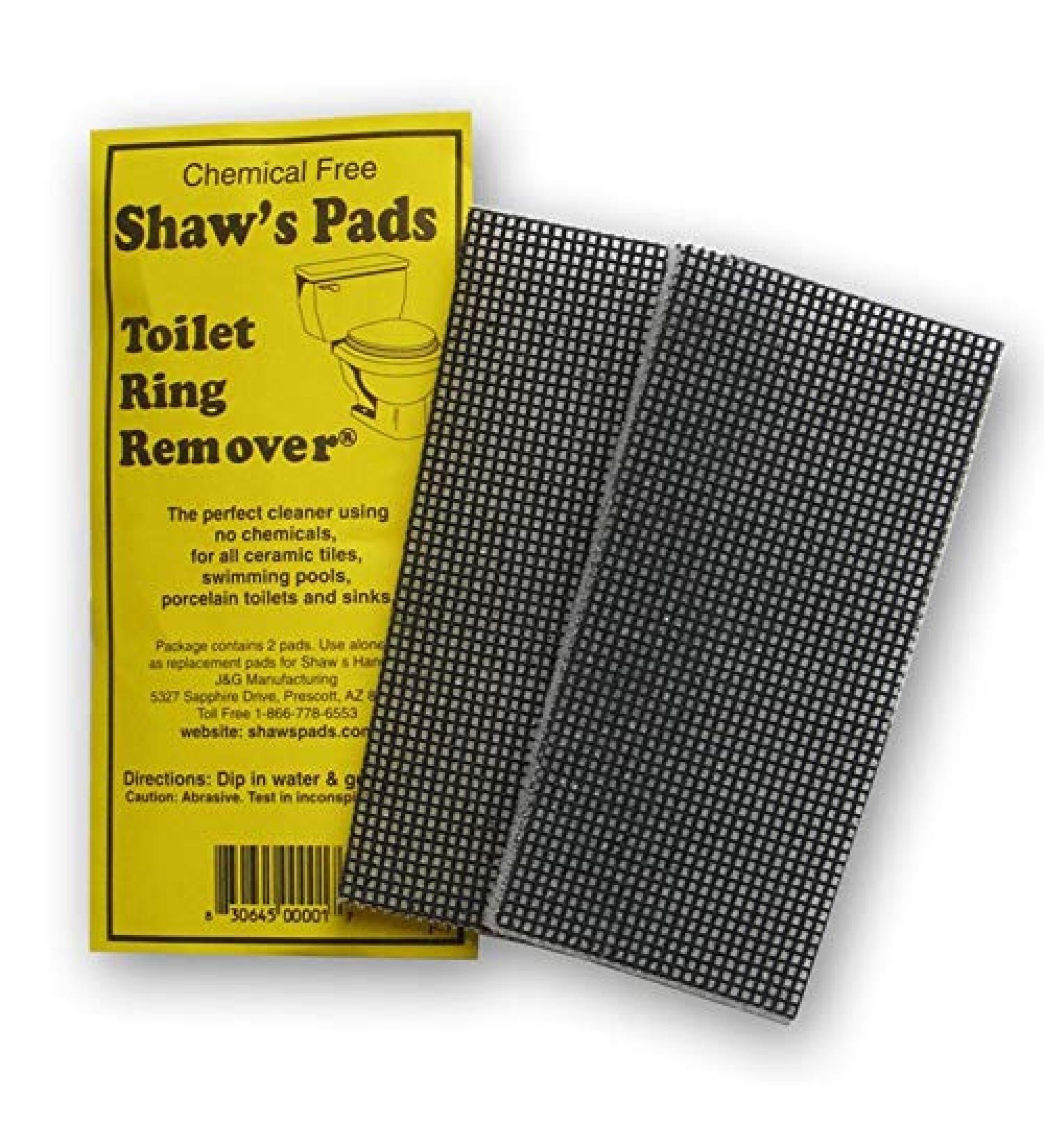 Shaw's Pads Toilet Ring Remover - Eco-Friendly Cleaner Pads for Porcelain Toilets Ceramic Tiles & Sinks (3 Pack) - Buy Internationally - Buy Online on GoSupps.com