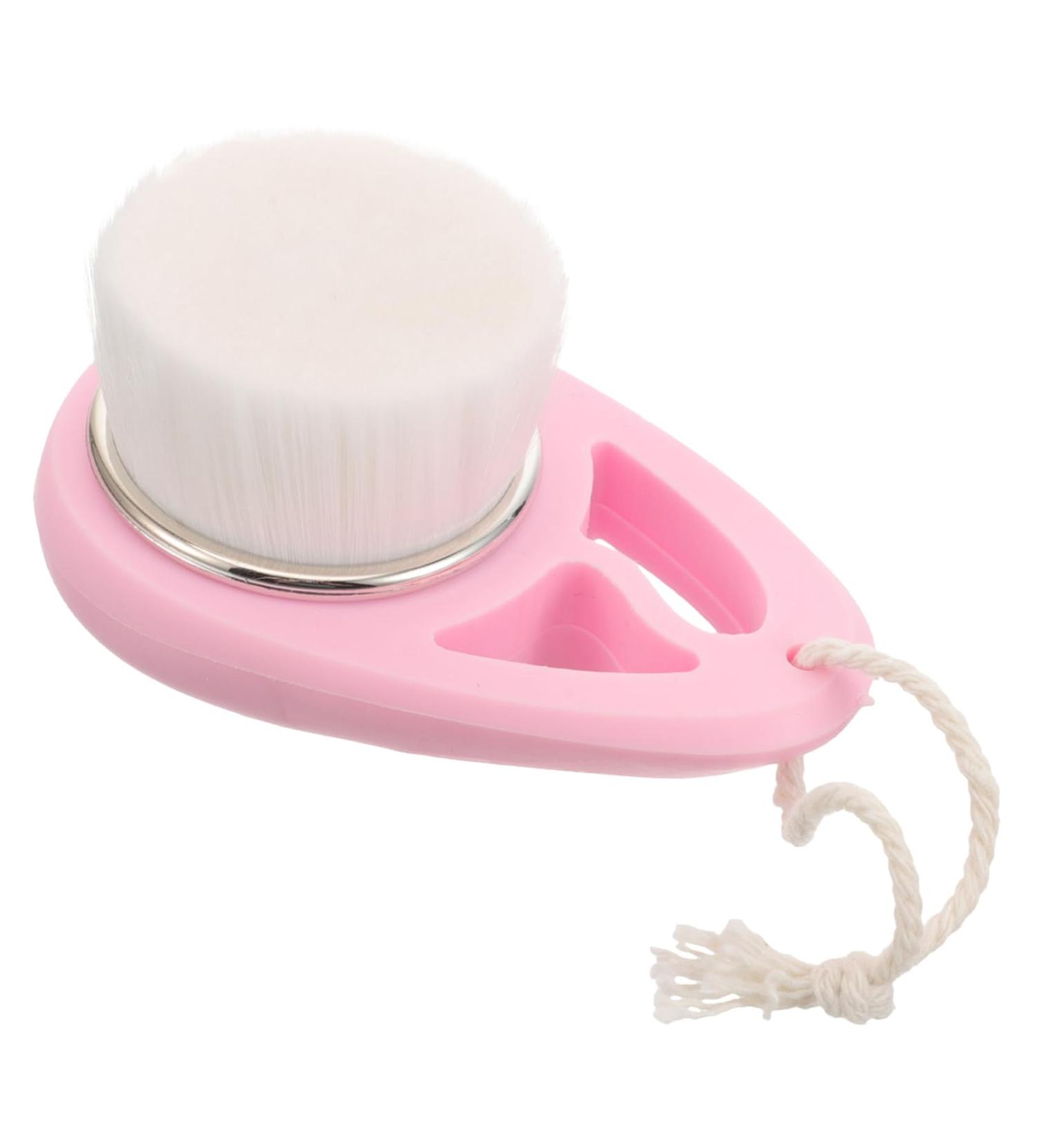 Angoily Facial Exfoliator Scrub Cleansing Scrub Brush Handle Facial Cleansing Brush Scrubber Silica Gel face Facial Cleanser Facial Brush washbasin Soft Fur Tool Manual face Washing Brush - Buy Online on GoSupps.com