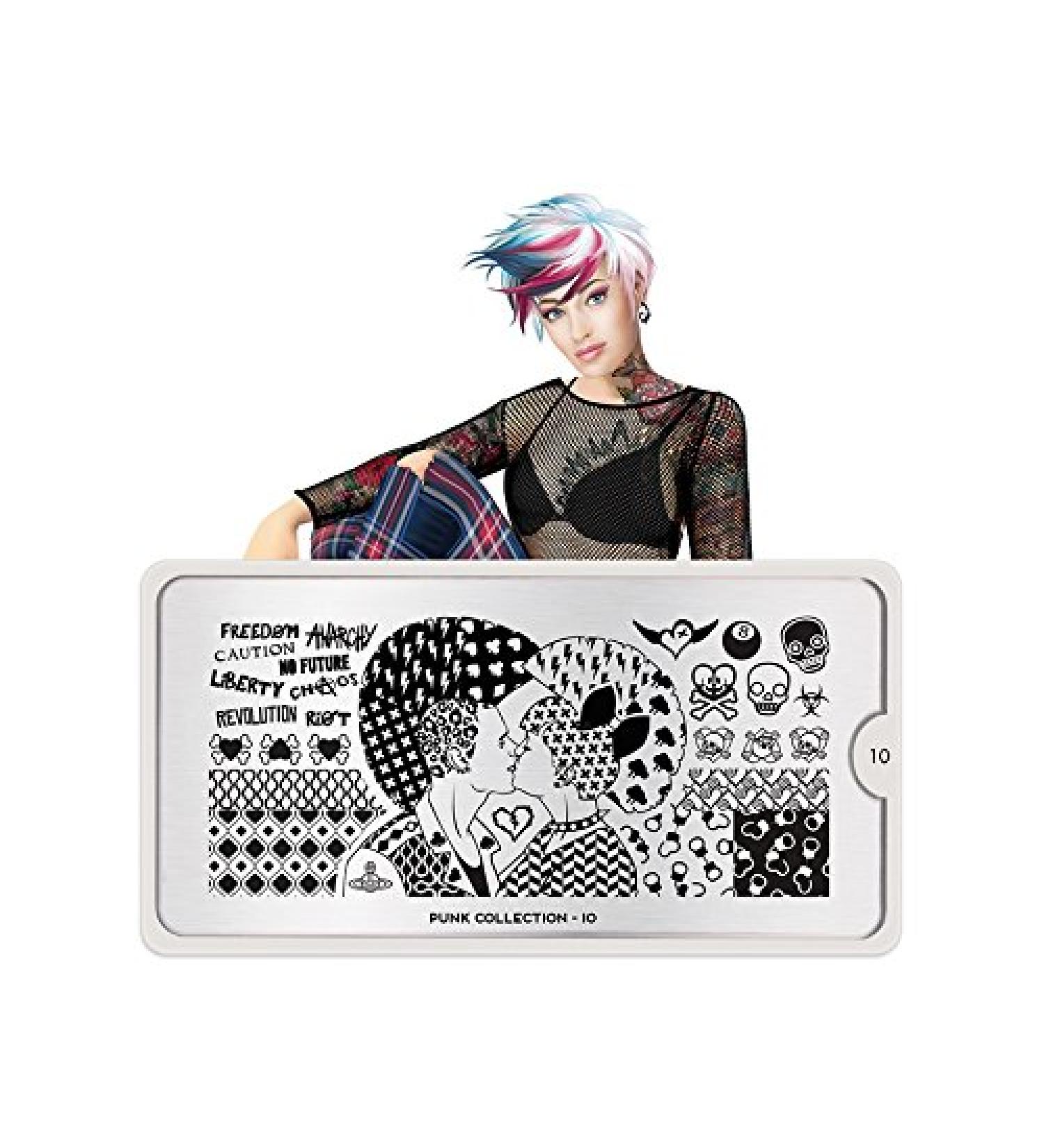 MoYou Stamping Schablone - Punk 10 | Unique Nail Art Plates for Creative Designs - International Shipping Available - Buy Online on GoSupps.com