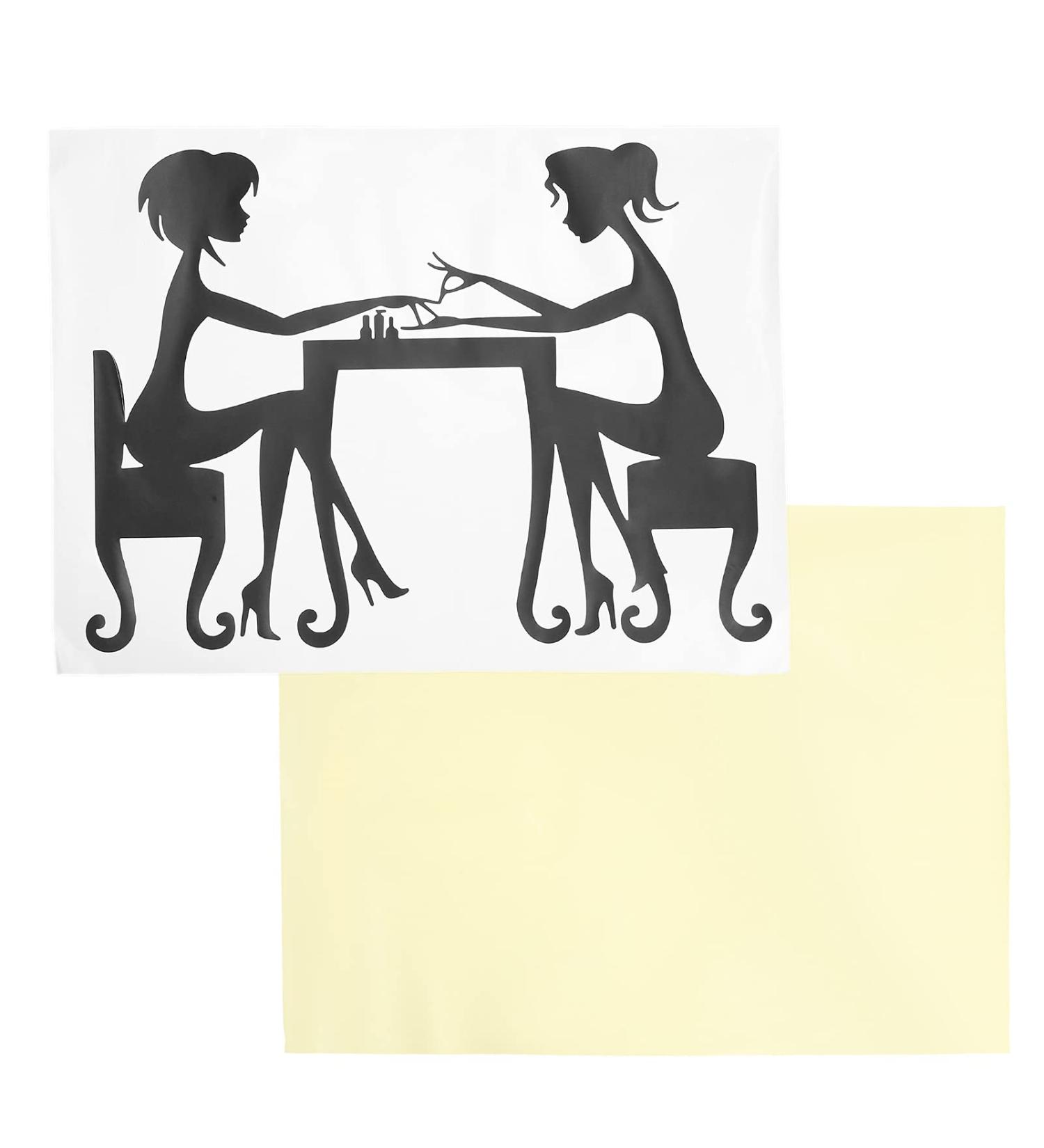 Nail Salon Wall Sticker Manicure Vinyl Wall Decal Durable Waterproof for Nail Salon Interior Decoration(small) - Buy Online on GoSupps.com