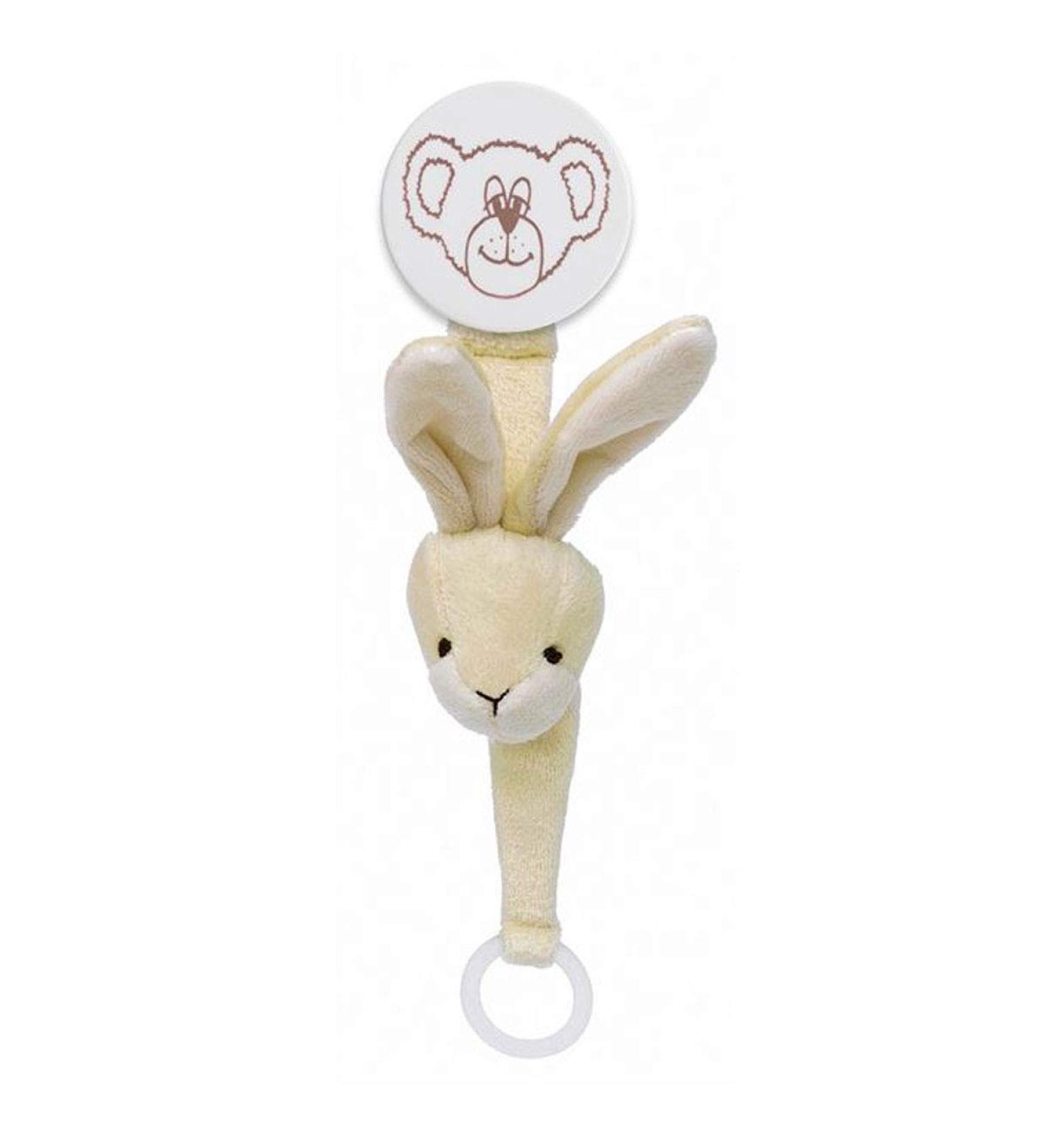 Pacifier chain rabbit Teddykompaniet light brown