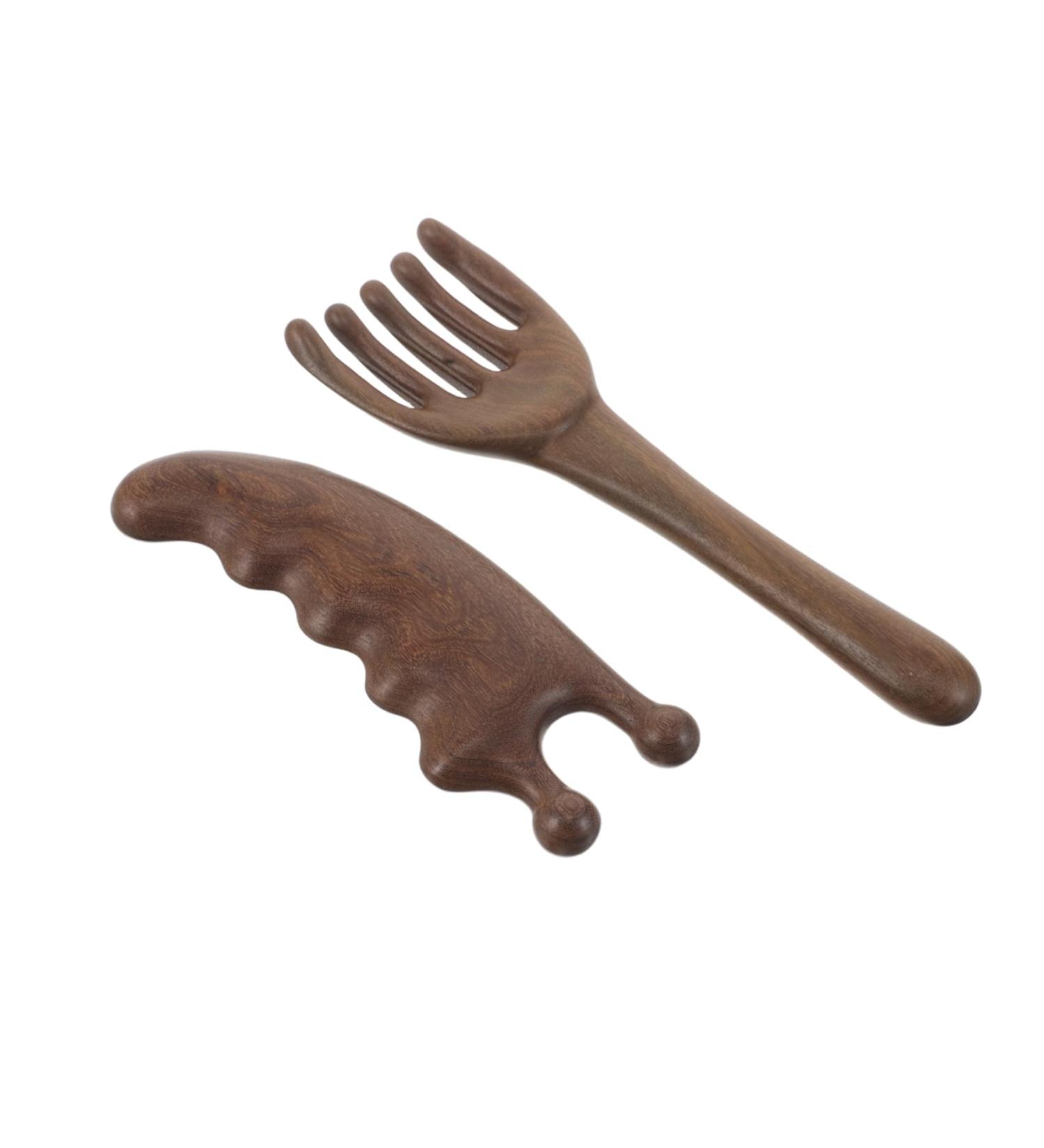Homoyoyo 2pi ces Peigne De Massage Bois De Santal Outil De Massage Chevelu Avec Conception De Grattage Pour Soins Capillaires Domicile - Buy Online on GoSupps.com