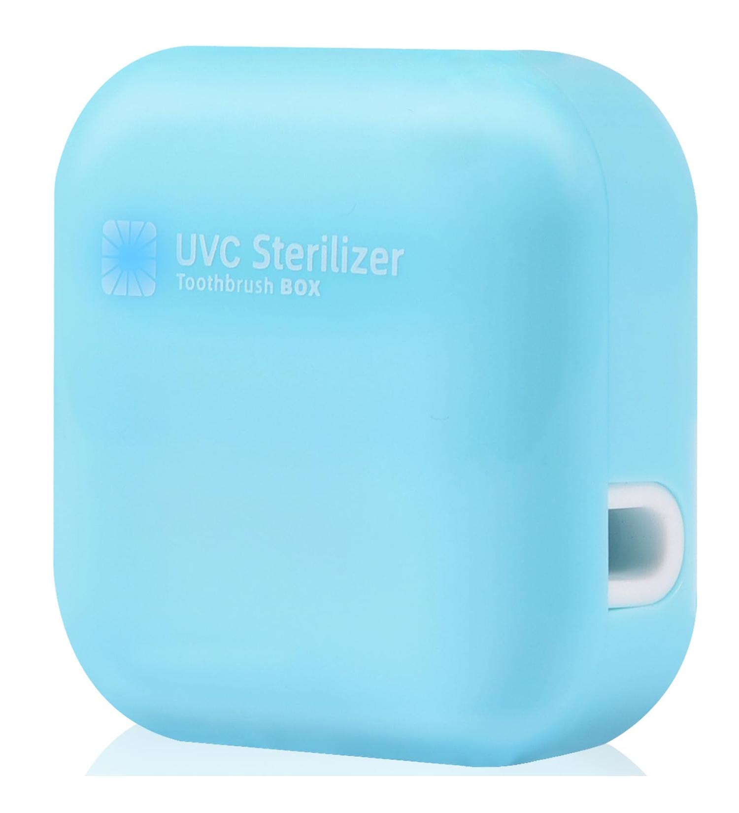 Thopeb UV-C Toothbrush Sanitizer Portable Steriliser Cover Holder and Case for Any Size Toothbrush - Blue
