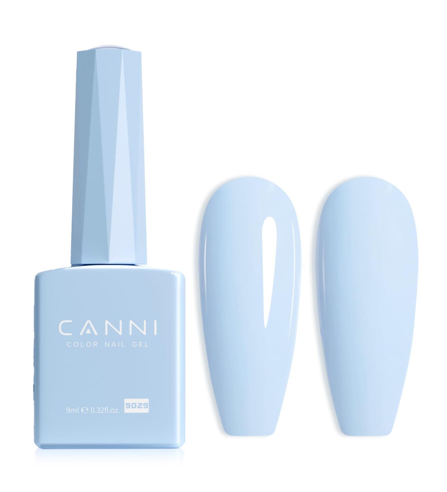 CANNI UV Nail Polish - Natural Soft Blue Gel | Soak Off Gel for Nail Art | Classic UV Lamp Compatible 9029 - Buy Online on GoSupps.com