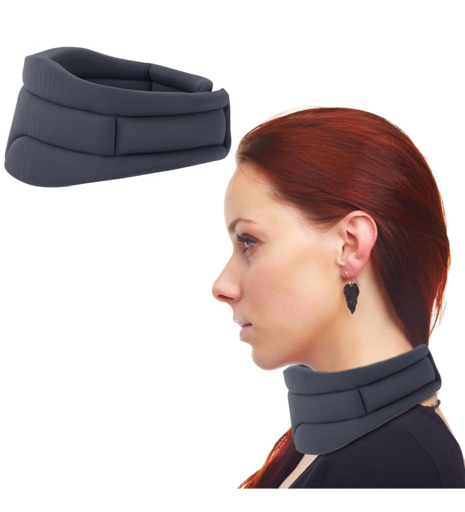 Kayuneed Neck Support Brace for Neck Pain Relief - Soft Foam for Men & Women - Comfortable Gray Neck Brace to Relieve Spine Pressure - Buy Online on GoSupps.com