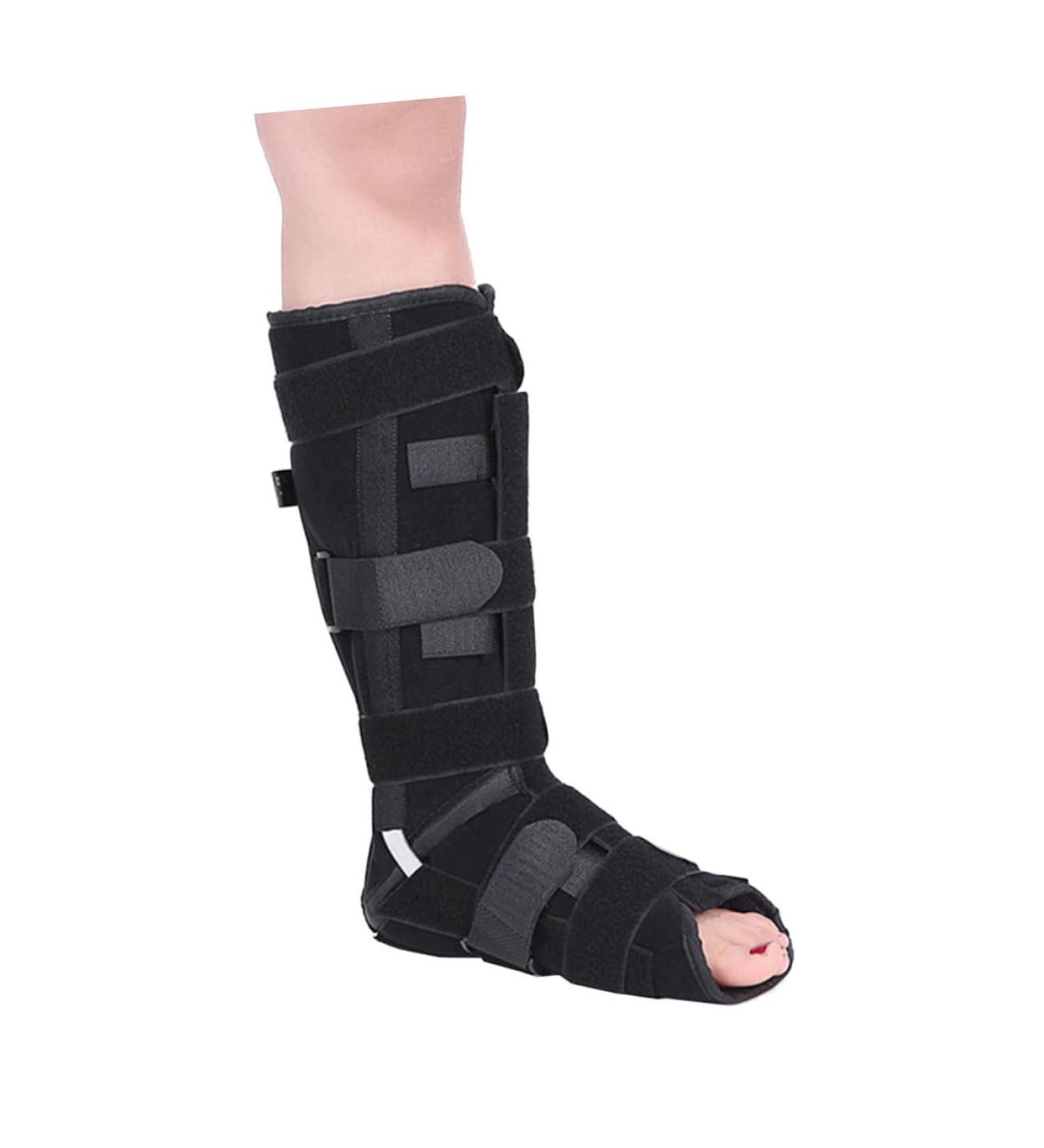 Mobestech Ankle Support Brace for Adults - Fixed Ankle Support for Ankle Fractures - Adjustable Black Splint - Buy Online on GoSupps.com