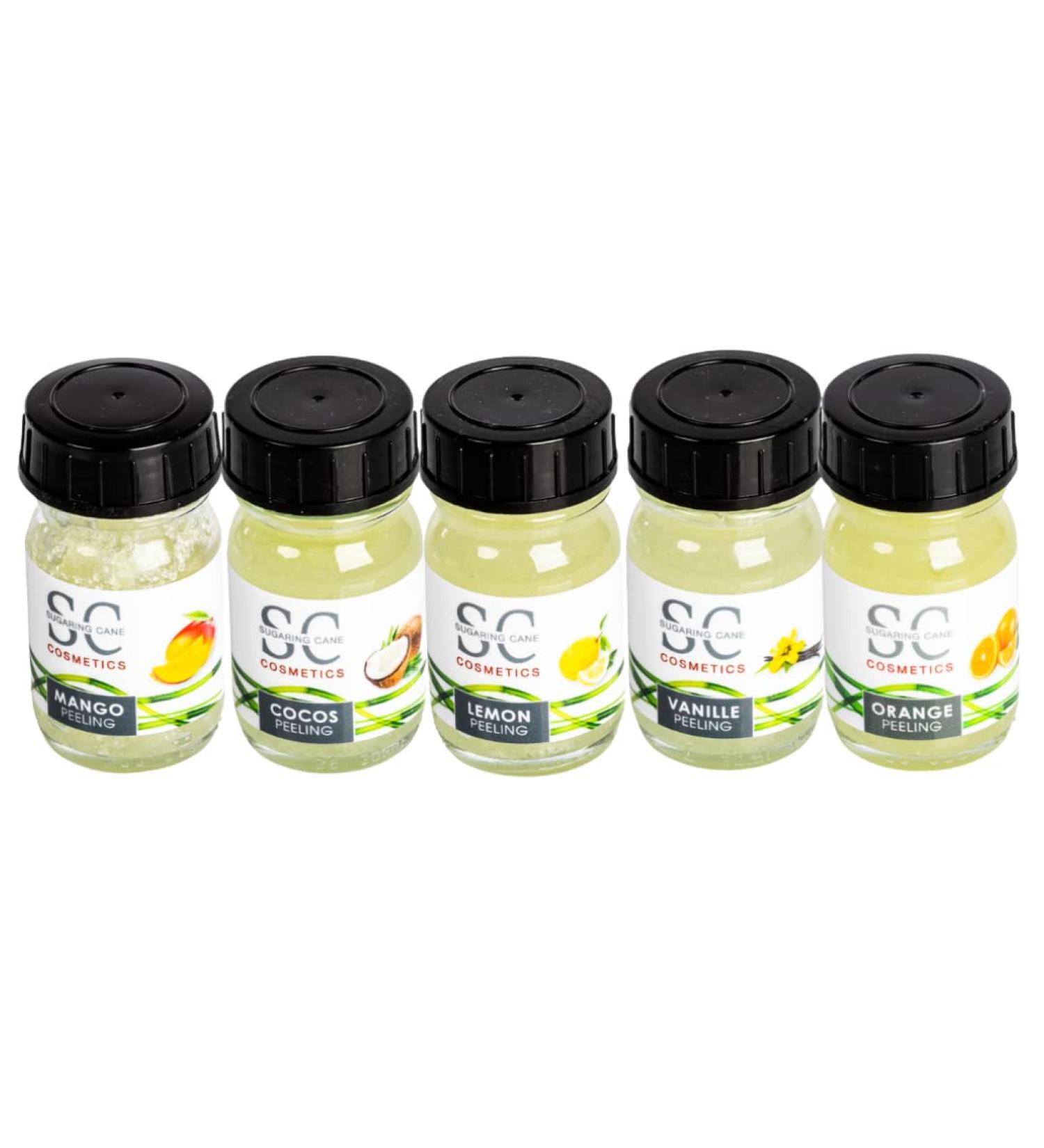 Sugaring Canane Sugar Body Scrub - Preservative-Free Peeling - 5x 30ml Tester Set for Shower & Body Care - Exfoliate Naturally - Buy Online on GoSupps.com
