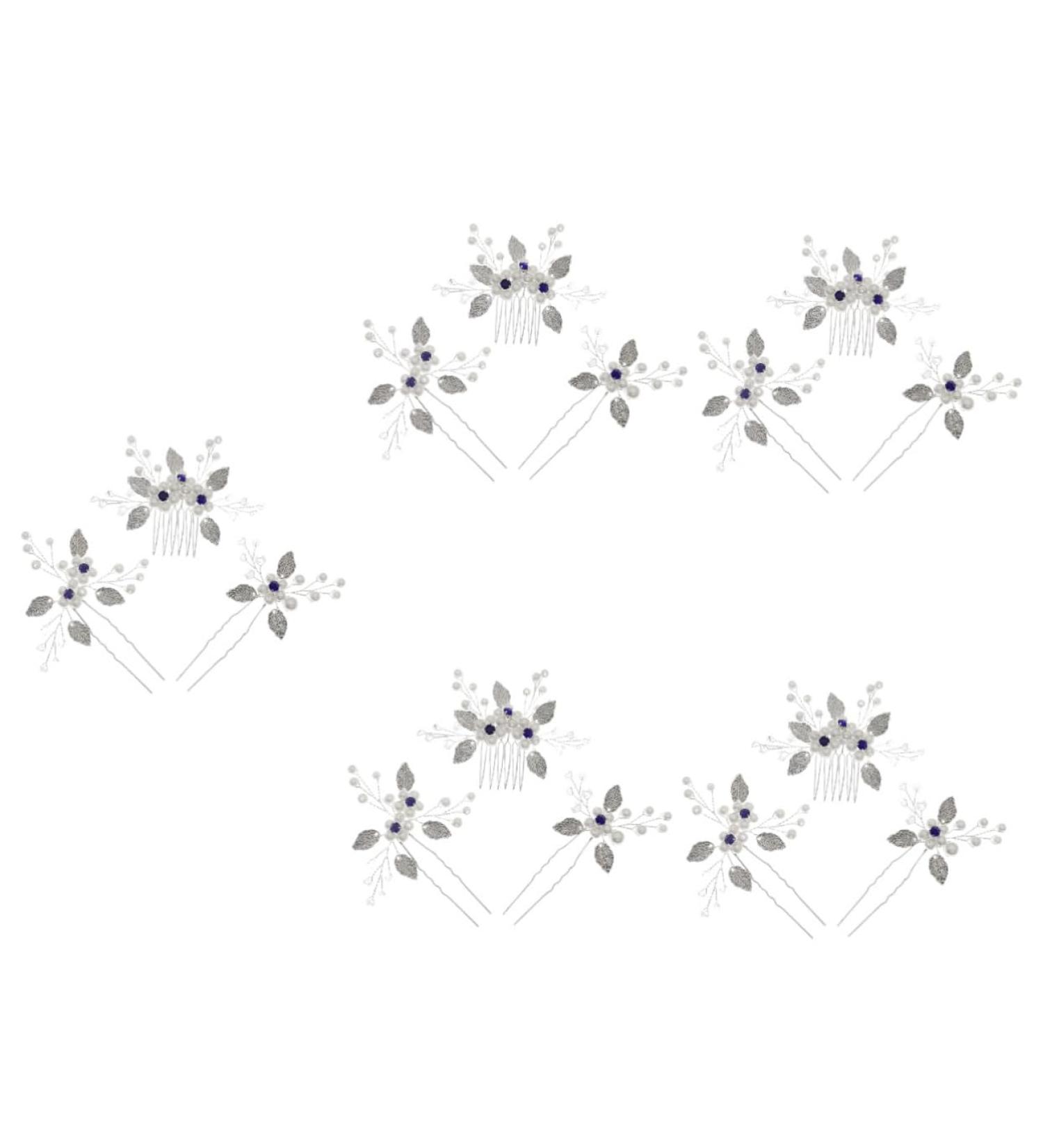 Angoily 5 Sets Bridal Wedding Comb Banquet Hair Accessory Bridal Hair Clip Bridal Hair Comb Bride Hair Fork Wedding Hair Clip Decorative Hair Combs Flower Women's Beautiful Hair up Zircon - Buy Online on GoSupps.com