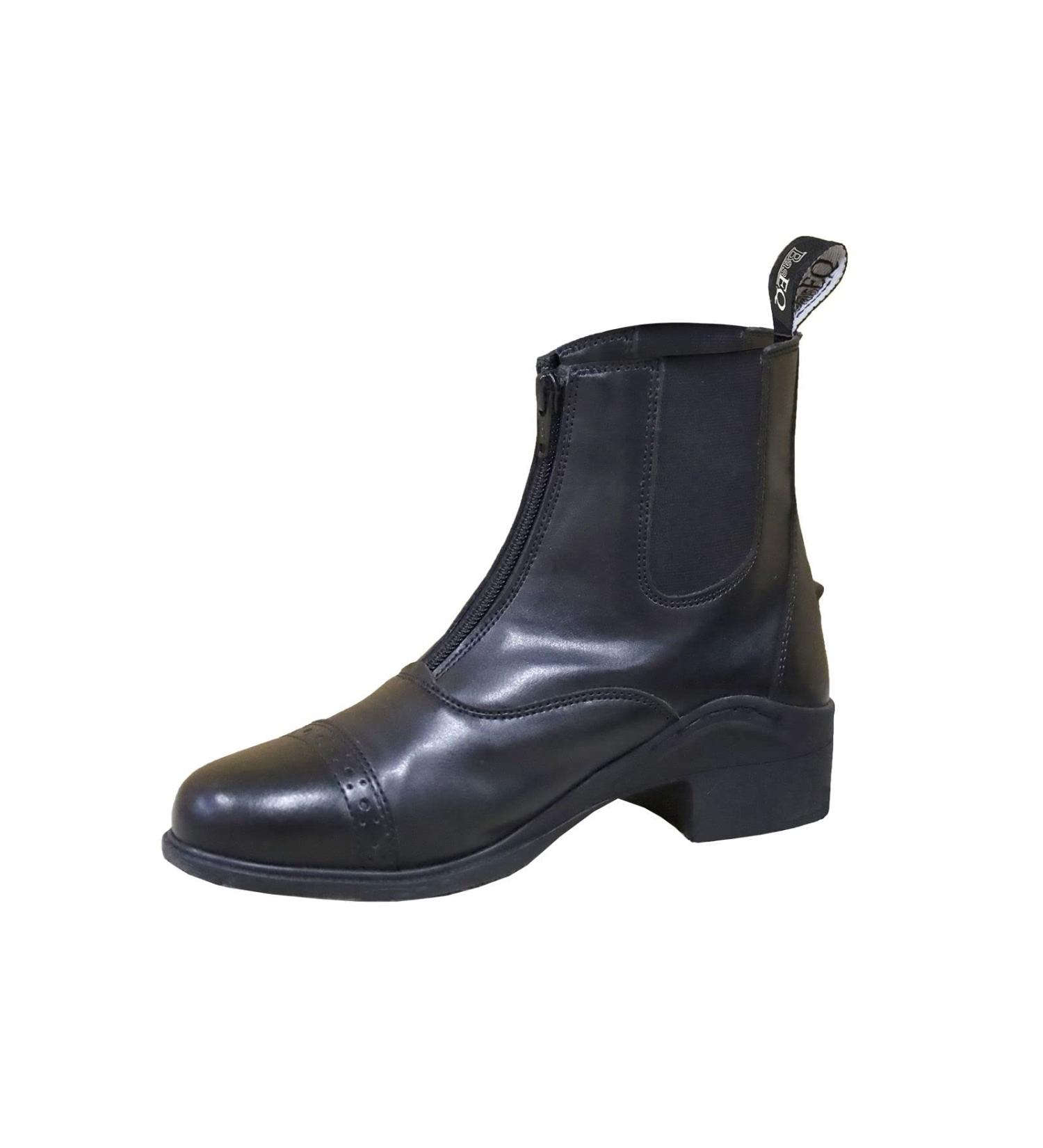 BasEQ Ricki Women's Zip-Up Equestrian Riding Paddock Boots Black 11 | One Stop Equine Shop - Buy Online on GoSupps.com