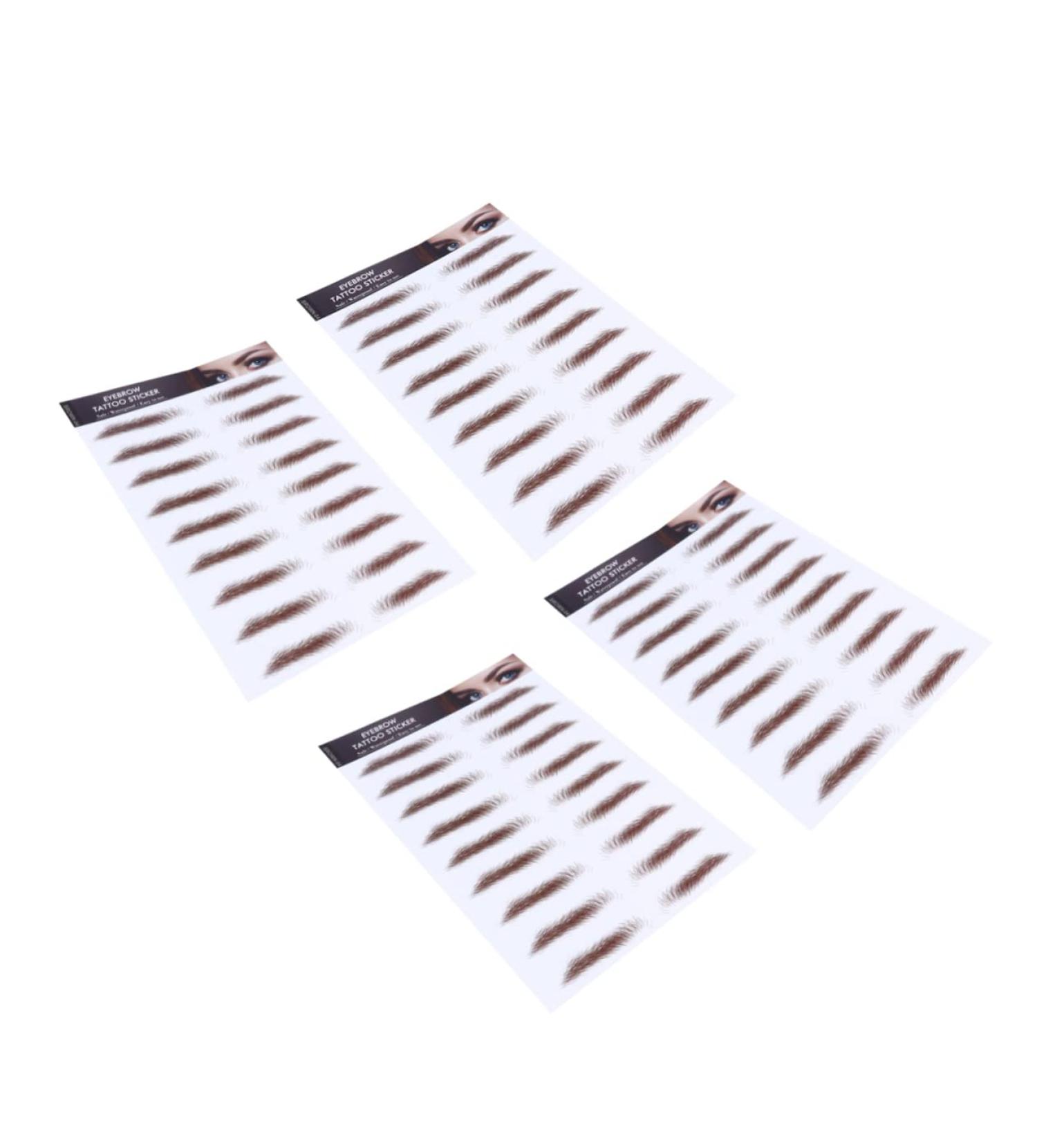4pcs Eyebrow Stickers Waterproof Eyebrows False Eyebrows Cosmetics Transfer Paper Make up 4d - Buy Online on GoSupps.com