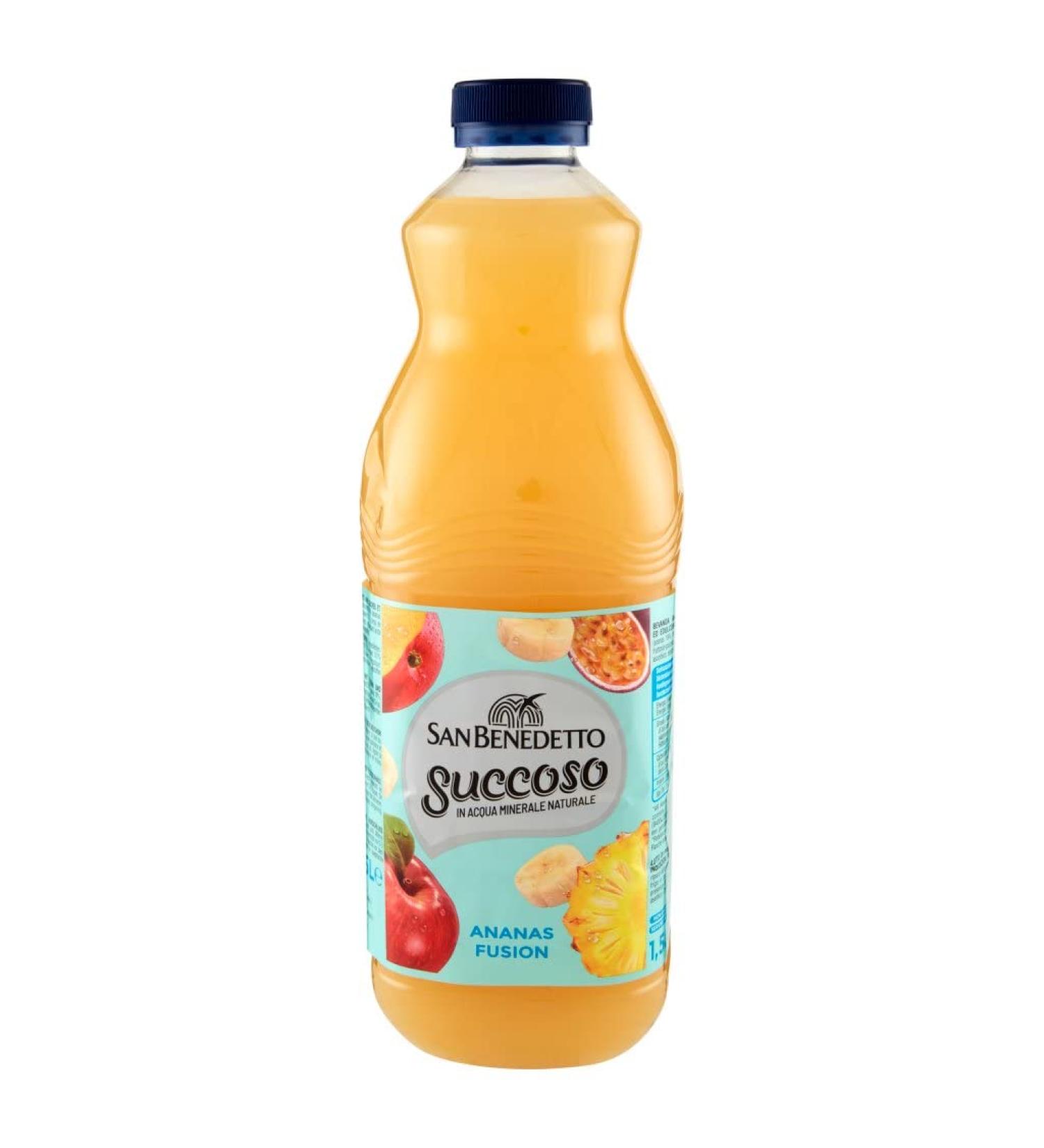 San Benedetto Juicy Pineapple Fusion Lot of 12 bottles in PET 1.5 l of fruit juice - Buy Online on GoSupps.com