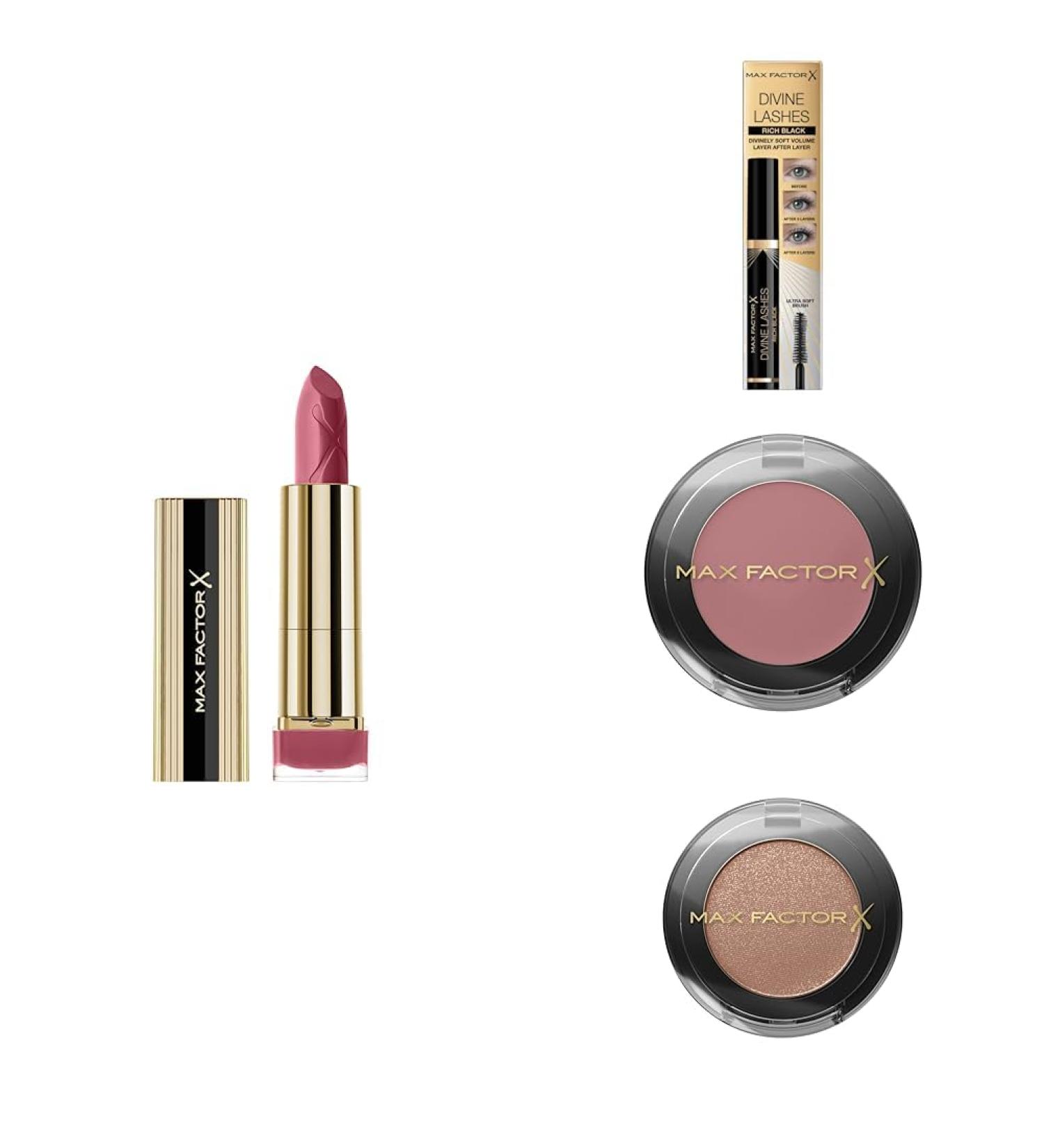 Discover Max Factor Smiling in Pink Set: Lipstick Mascara & Eyeshadows - International Shipping Available! - Buy Online on GoSupps.com