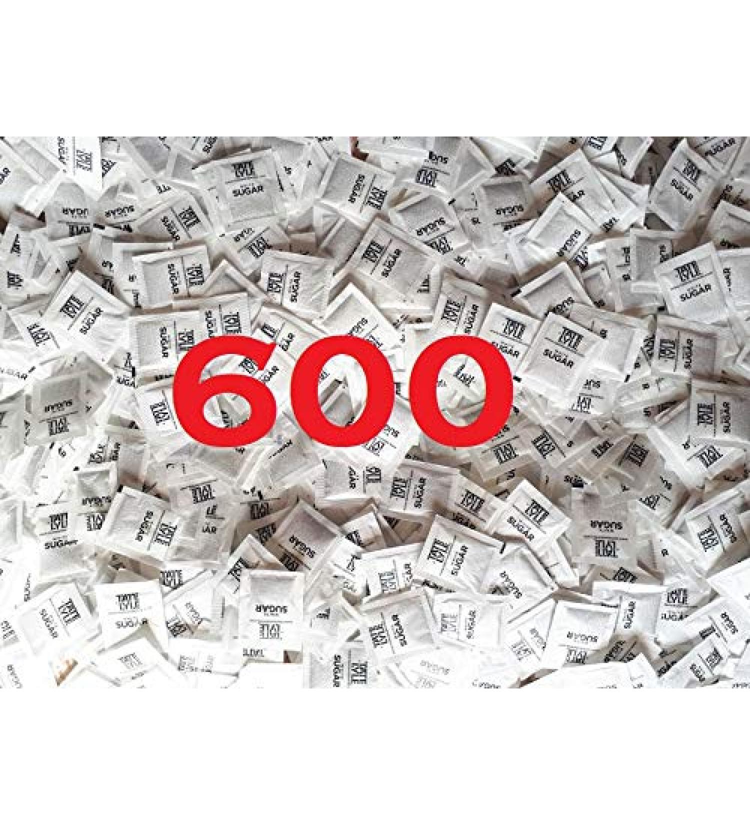 Pure Granulated Cane White Sugar Sachets - Individually Wrapped (600 Pack) - Buy Online on GoSupps.com