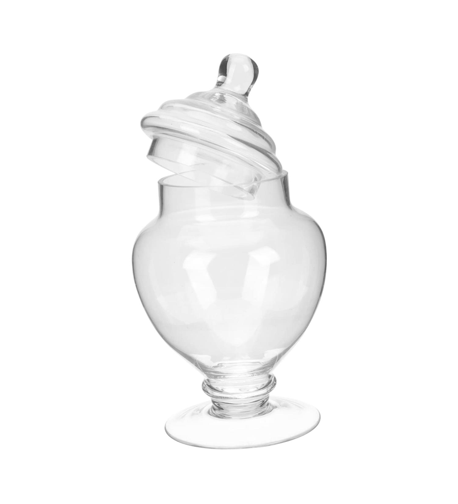 Operitacx Marshmallow Jar Dried Fruit Jar Storage Condiments Containers Coffee Jelly Cookie Jars for Kitchen Decorations Canister Ceremony Elegant Candy Wedding Decor Lid Jewelry Tea Glass 23x18cm Transparent Color - Buy Online on GoSupps.com