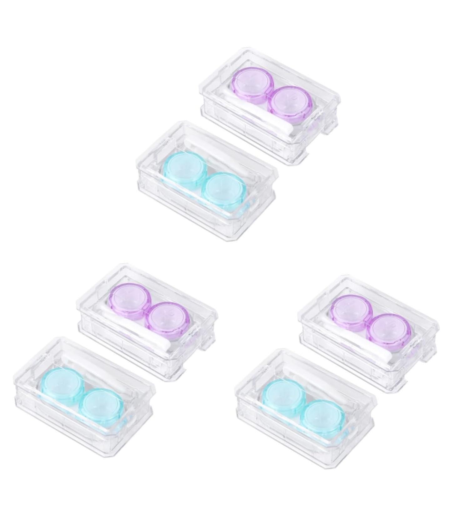 JECOMPRIS Mini Containers for Colored Contact Lenses - 6 Pack with Carrying Bag Case Tweezers & Invisible Mirror - Buy Online on GoSupps.com