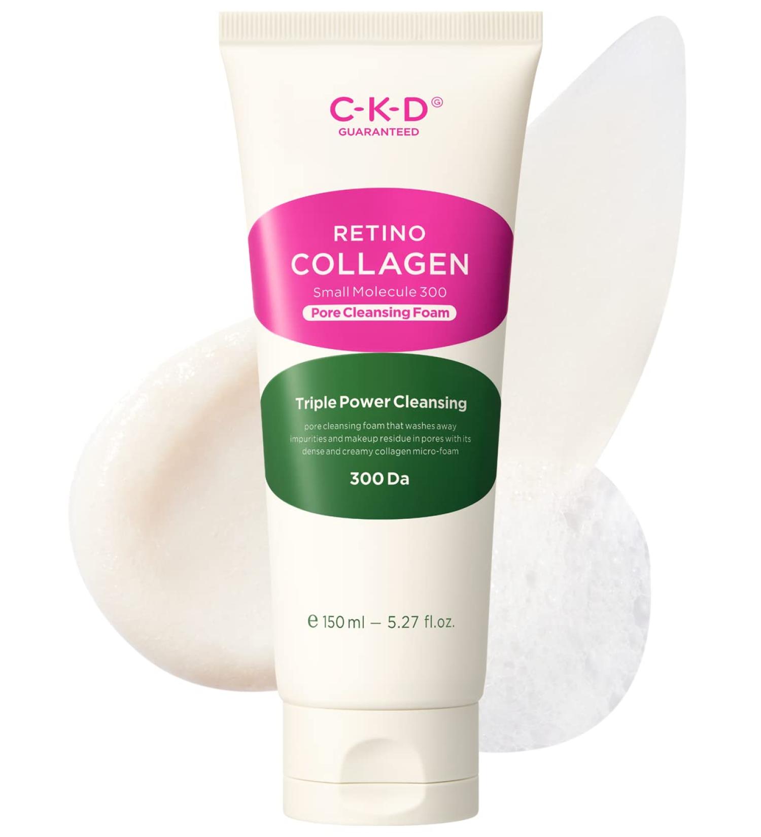 CKD Retino Collagen Pore Cleansing Foam | Exfoliating Facial Cleanser for Tightening & Impurity Removal - 5.07oz International Shipping - Buy Online on GoSupps.com