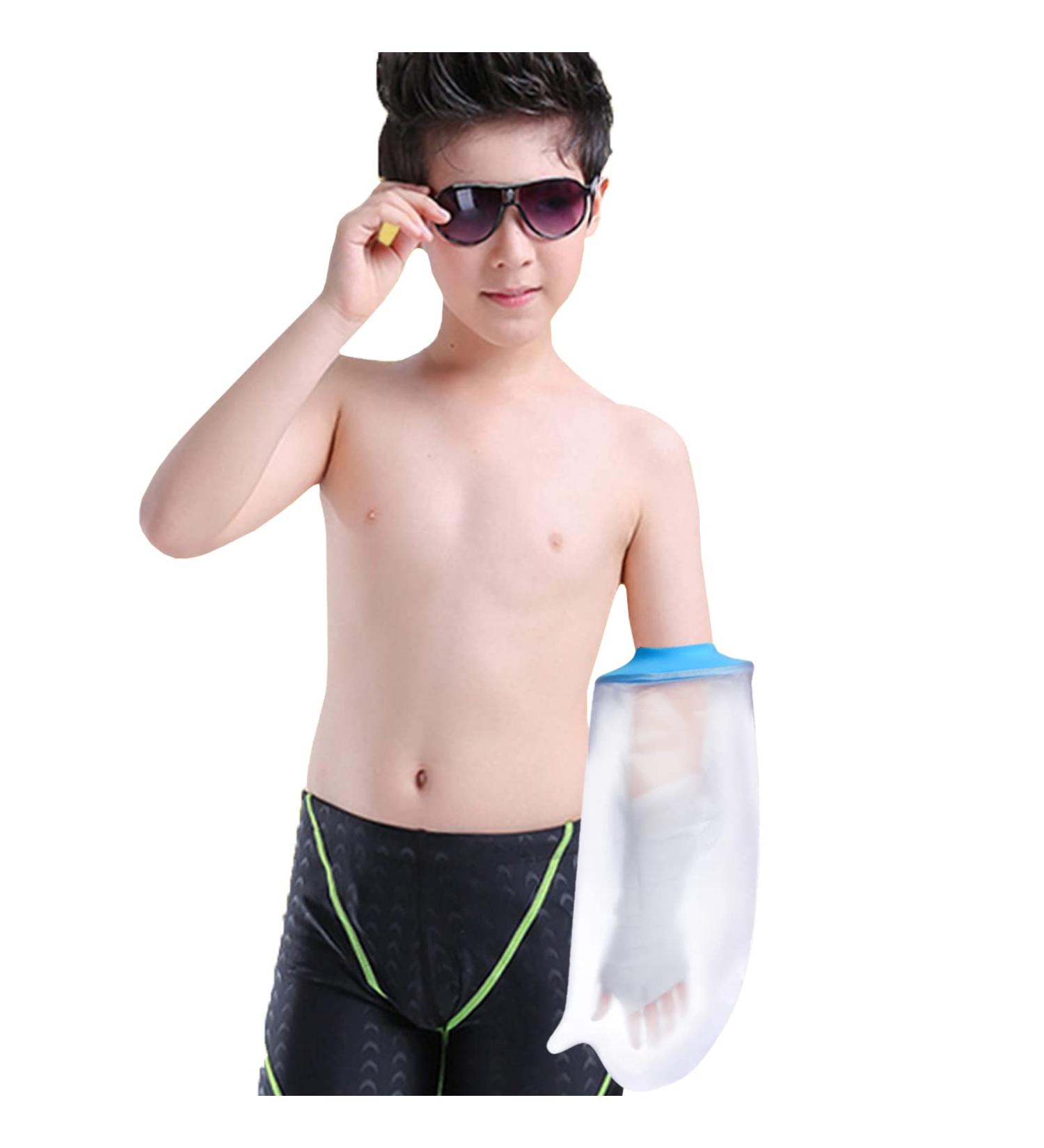 Kids Arm Cast Cover - Waterproof Bag for Shower & Bath, Watertight Protector for Wound & Bandages, Reusable & Skin-Friendly (Medium) - Buy Online on GoSupps.com