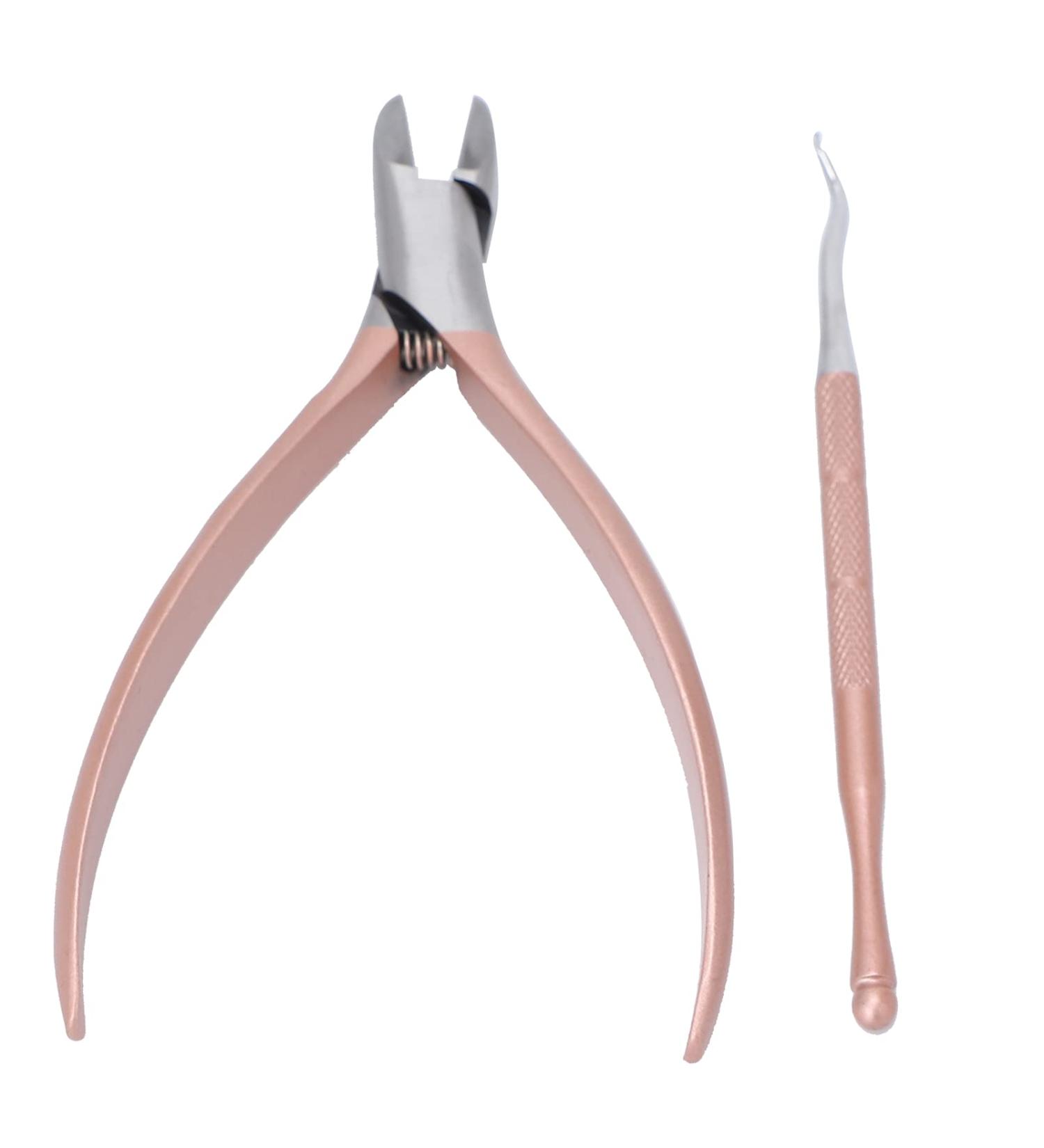 Verdant Touch Toenail Lifter Stainless Steel Toenail Nippers and Lifter Set Professional Ingrown Nail Pedicure Tools Rose Gold for Precision Nail Care - Buy Online on GoSupps.com