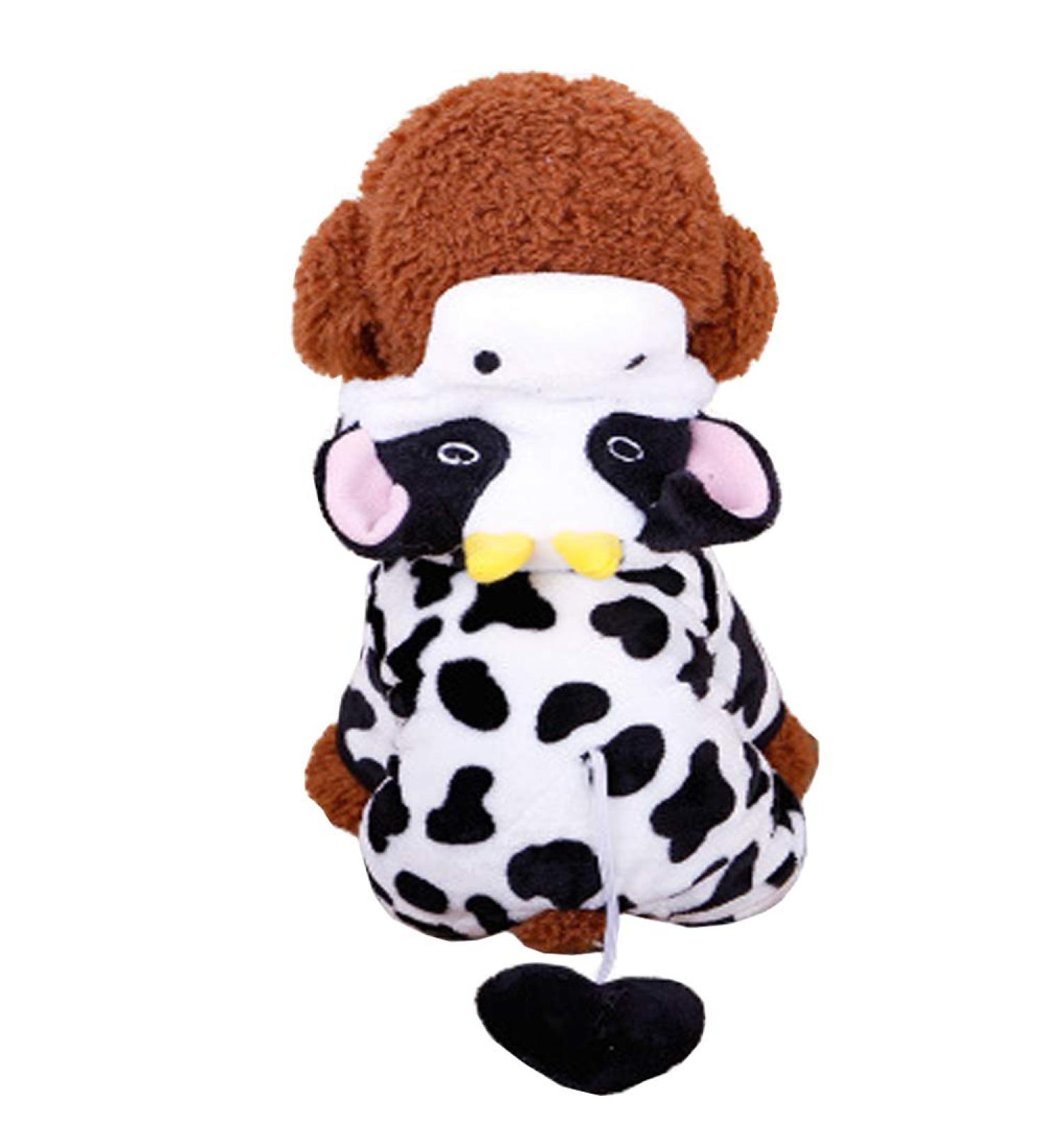 Morbuy Pet Cat Clothes Shirt Kitten Puppy Jumper Sweater Costumes Dog Coral Fleece Cloth Sweatshirts Adorable Wearing Stylish Cozy Halloween Christmas (L Cow) L Cow - Buy Online on GoSupps.com
