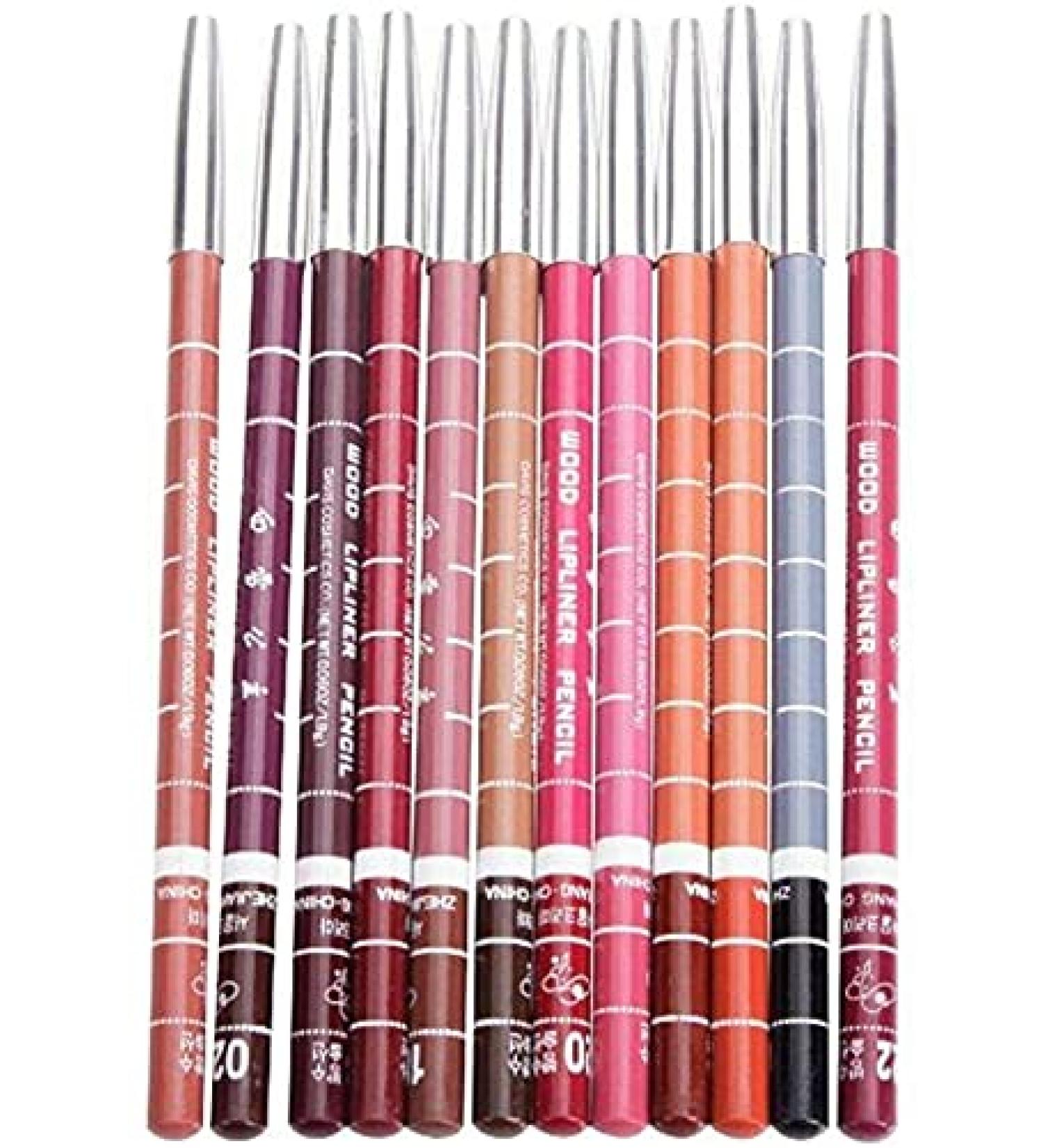 12 Pack Lipliner Pencil Set - Long-Lasting & Moisturizing Professional Make-Up for Flawless Lips | Ideal for International Shipping - Buy Online on GoSupps.com