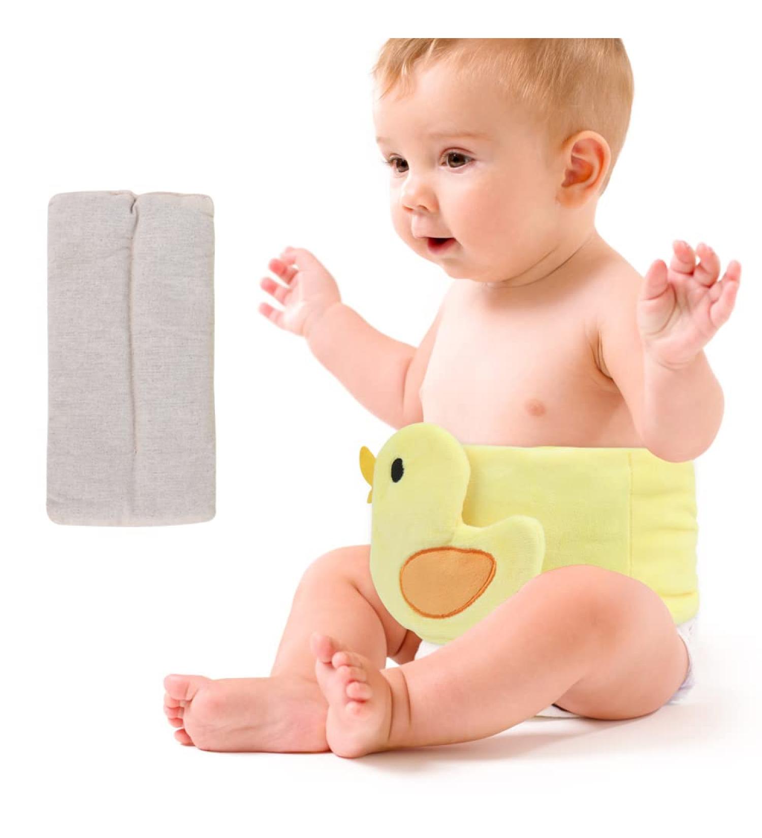 Hilph Baby Colic Relief Heated Tummy Wrap - Reusable Baby Heating Pad for Gas, Reflux & Upset Stomach - Yellow Duck - Buy Online on GoSupps.com