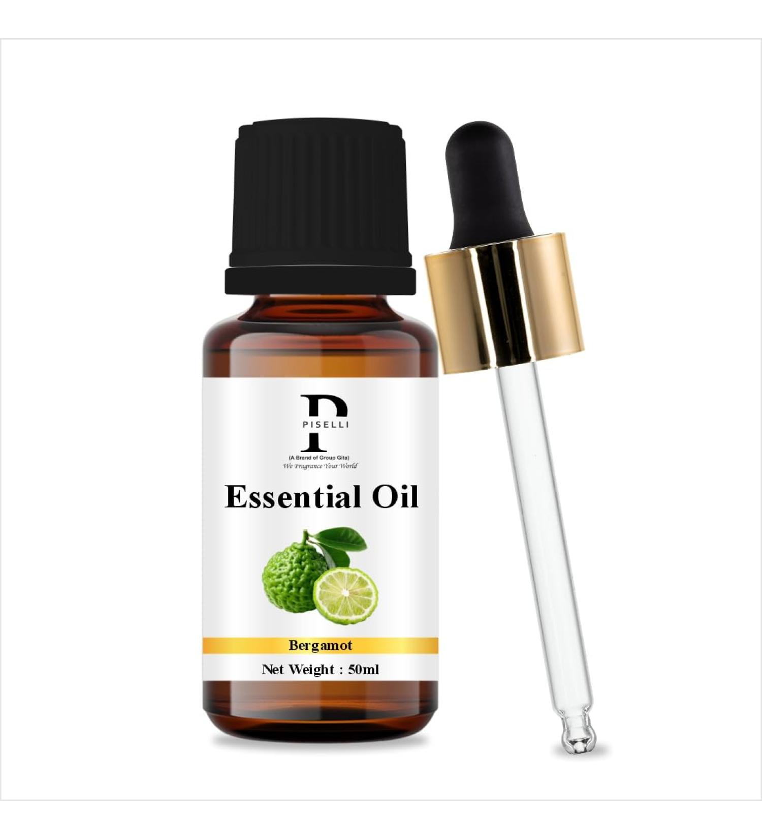 PISELLI Essential Oils Pure Essence: Unlocking The Secrets of Essential Oils - 30/50/100ml - 1.01/1.70/3.38 Fl Oz (100ml Bergamot)