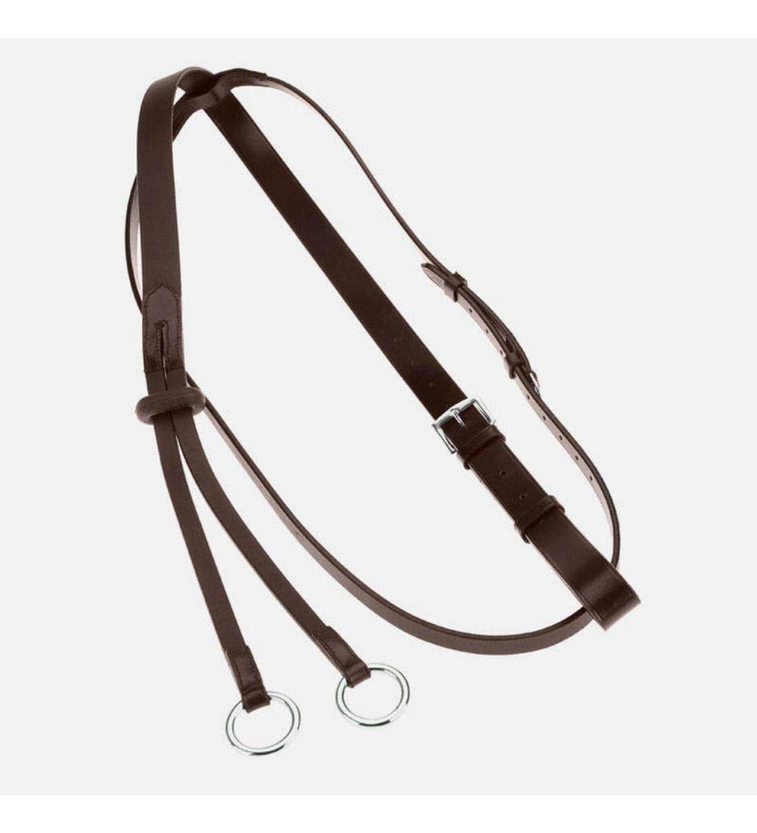 HORZE Leather Martingale Black F Black (F) Warmblood