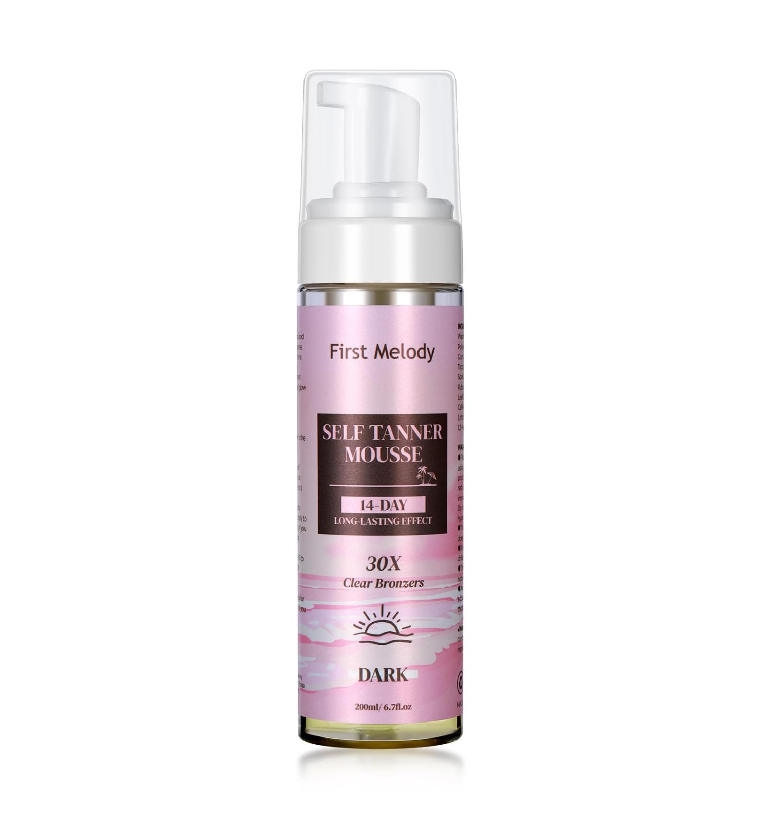 Self Tanner Mousse - 30X Clear Bronzer & 14-Day Long Lasting Tan | Lightweight Foam with Aloe Vera & Coconut - International Shipping Available - Buy Online on GoSupps.com