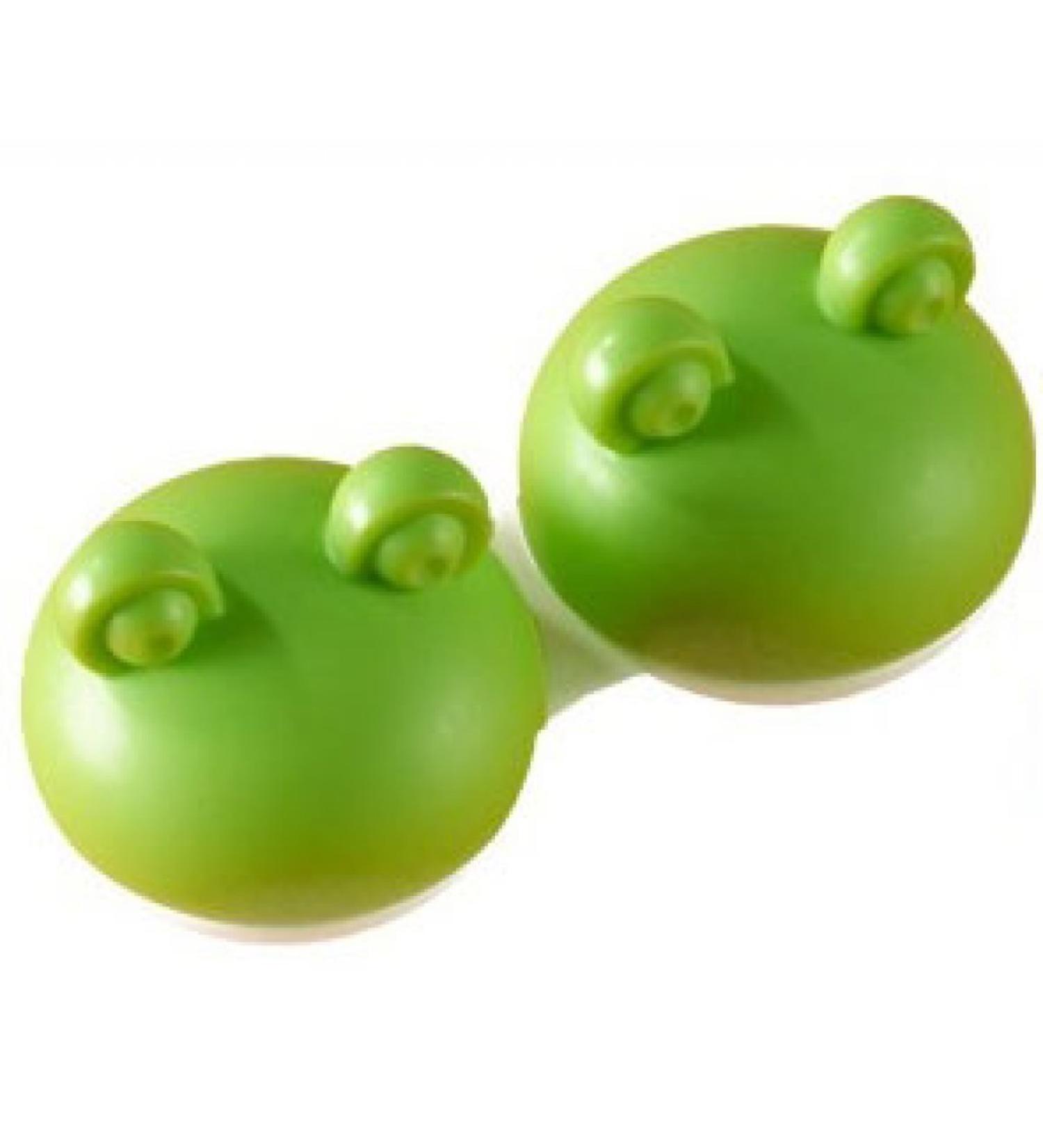 Contact lens case in frog design "frog" in different colors (yellow orange turquoise pink green) - Q-case (green)