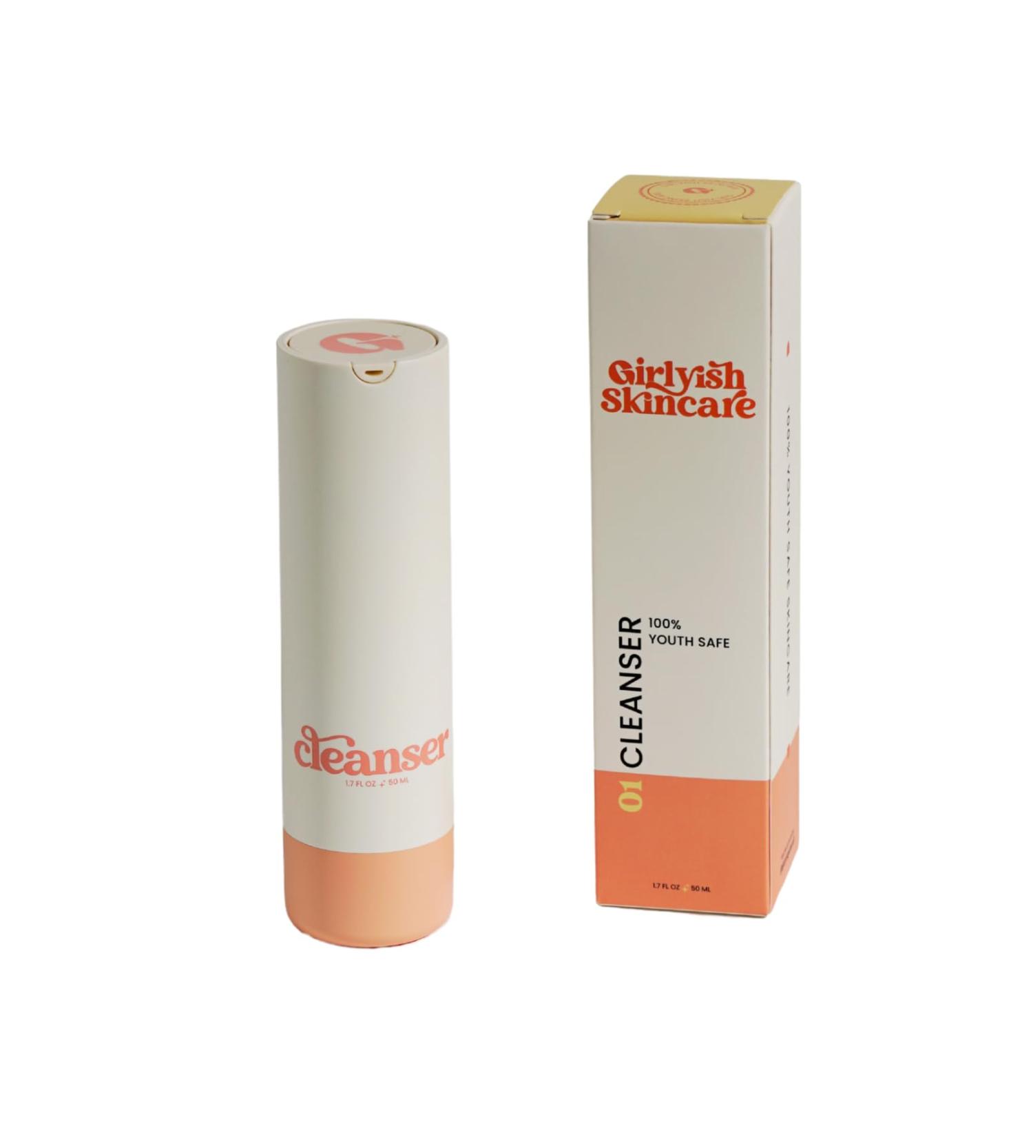 Girlyish Skincare Creamy Cleanser Gentle Formula Removes Makeup and Impurities Without Stripping Moisture For All Skin Types For Tweens For Adults girlish skincare - Buy Online on GoSupps.com