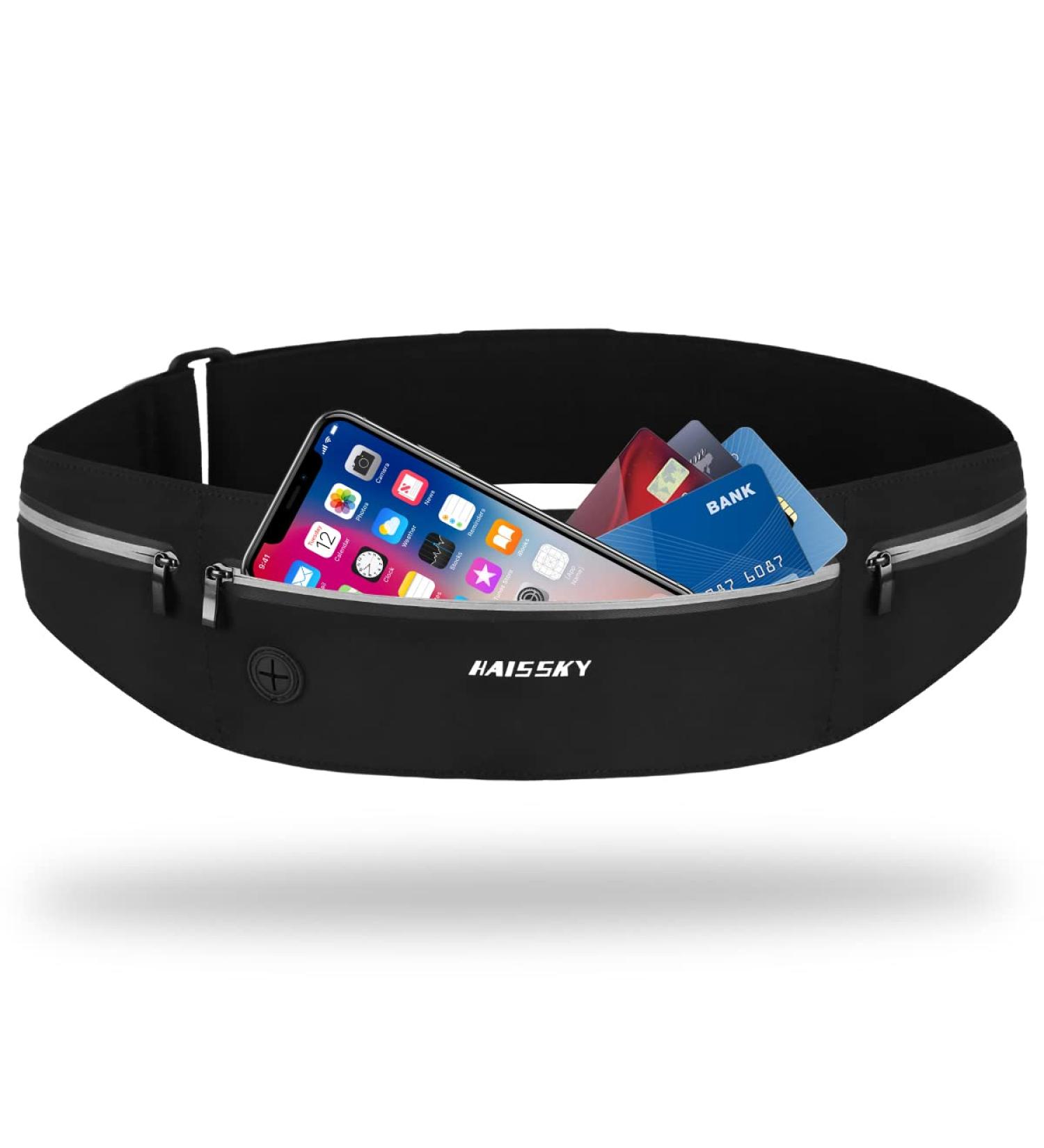 Haissky PLASS Waterproof Running Belt for Cell Phones - Ultra-Thin Hip Bag for Jogging Fitness and Travel (Fits Phones Up to 6.9 ) - International Shipping - Buy Online on GoSupps.com