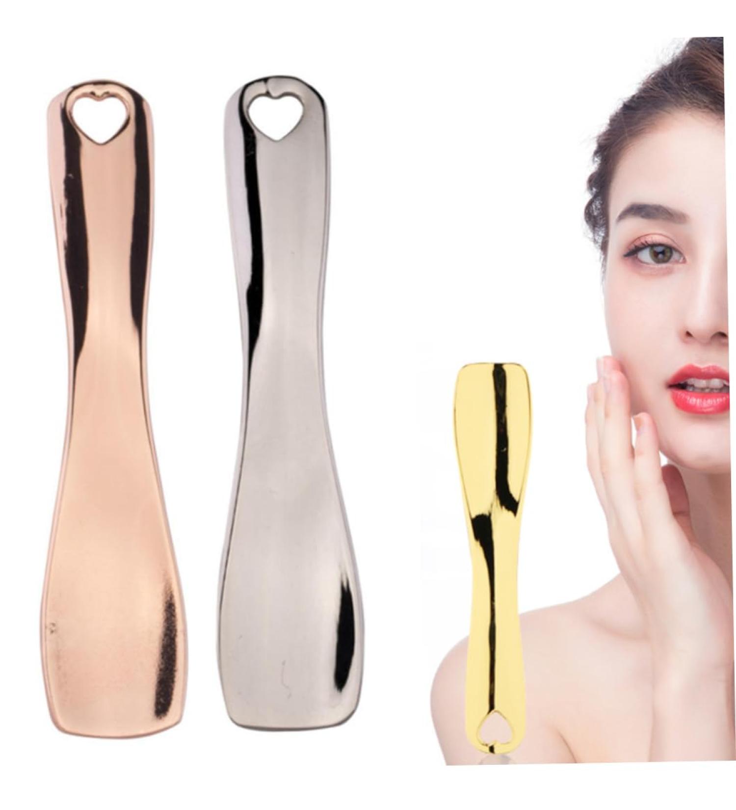3pcs Metal Skin Care Spatula Set - Reusable Eye Cream & Lotion Applicator for Beauty Mixing | International Shipping Available - Buy Online on GoSupps.com