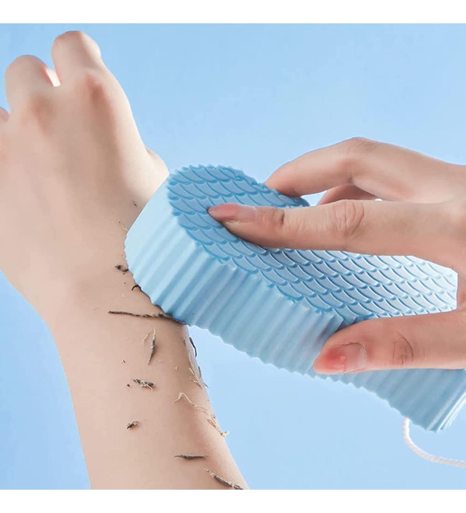 Ultra Soft Bath Sponge - Exfoliating Shower Brush & Peeling Body Scrub | Spa Quality Blue Shower Sponge for Clean Skin - Buy Online on GoSupps.com