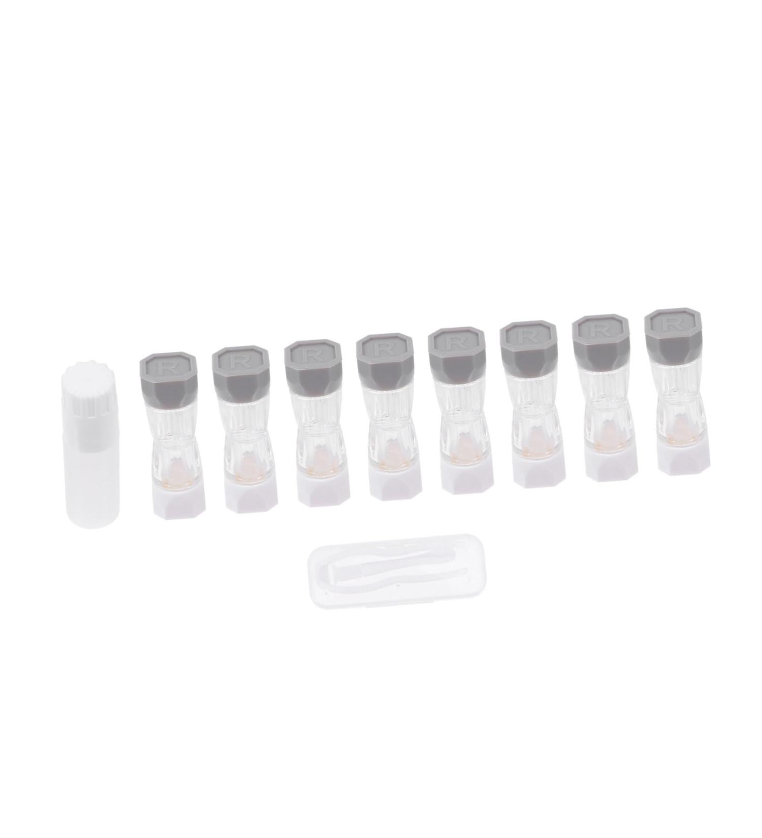 JECOMPRIS 8S Colored Contact Lens Container - Travel Storage Solution with Mirror & Cleaning Kit - Portable Pocket ABS Gray 21x7x2.5cm - Buy Online on GoSupps.com