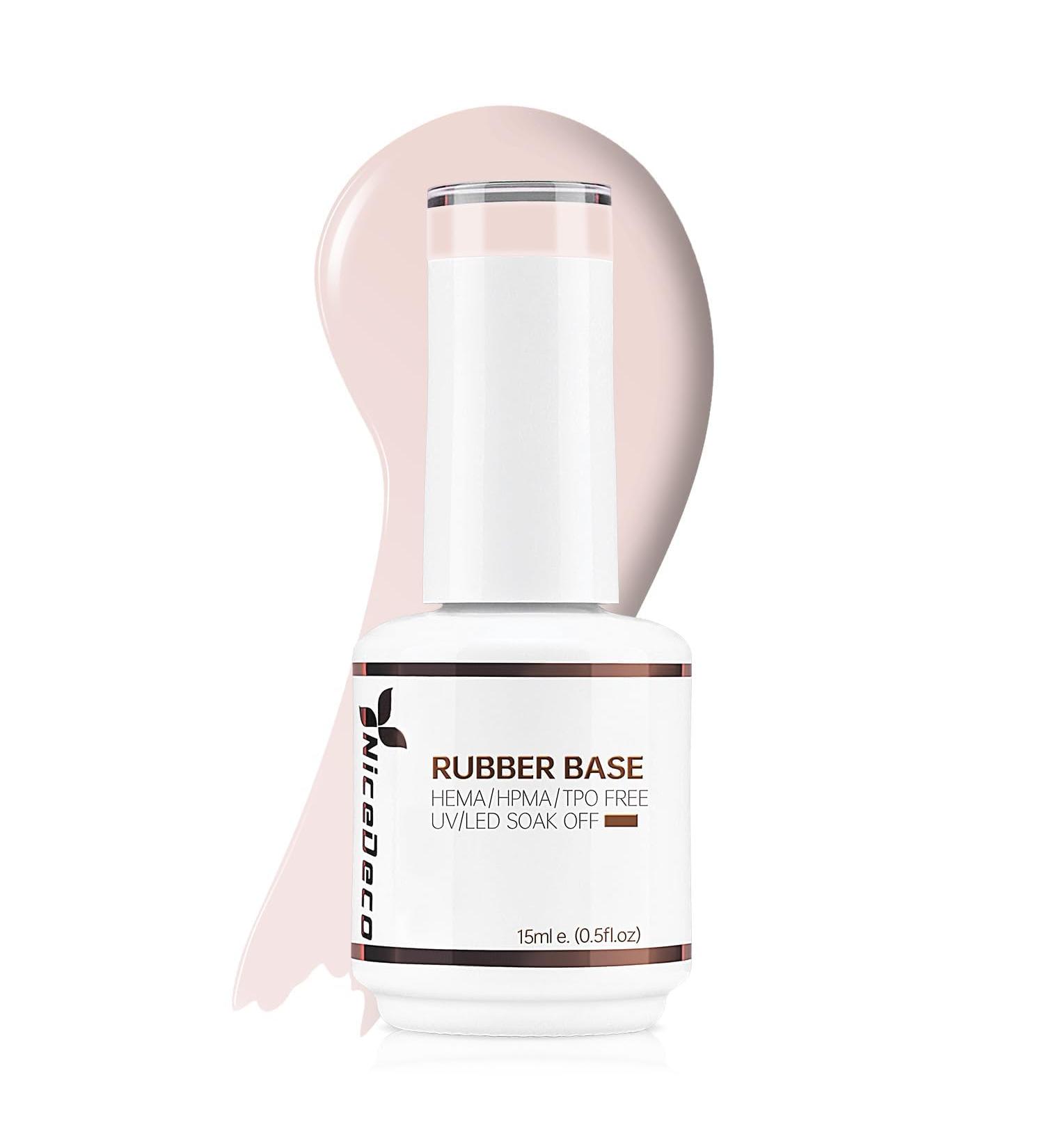 Nicedeco Rubber Base Gel Pink 15ml - LED UV Soak Off Nail Art for Perfect Manicure | International Shipping - Buy Online on GoSupps.com