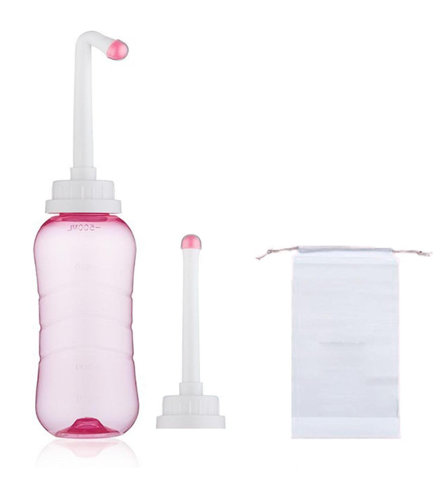 Brigtviee Portable Bidet - Travel & Puerperium Care Shower - 500ml - Pink | Ideal for Camping & Outdoor Use - Buy Online on GoSupps.com