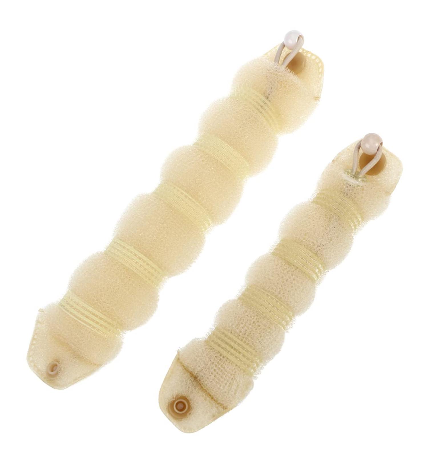 KALLORY Womens Hair Bun Maker 2pcs - French Hair Clip Styling Accessory - Beige Donut Chignon Curler - Buy Online on GoSupps.com
