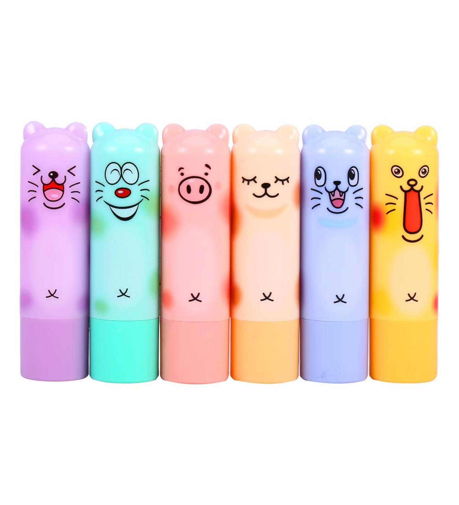 Lip Pomade Cute Animal Cartoon Lip Balm Moisturizing Lip Care Cosmetic Lipstick Lip Balmfor Women Men Kids - Buy Online on GoSupps.com