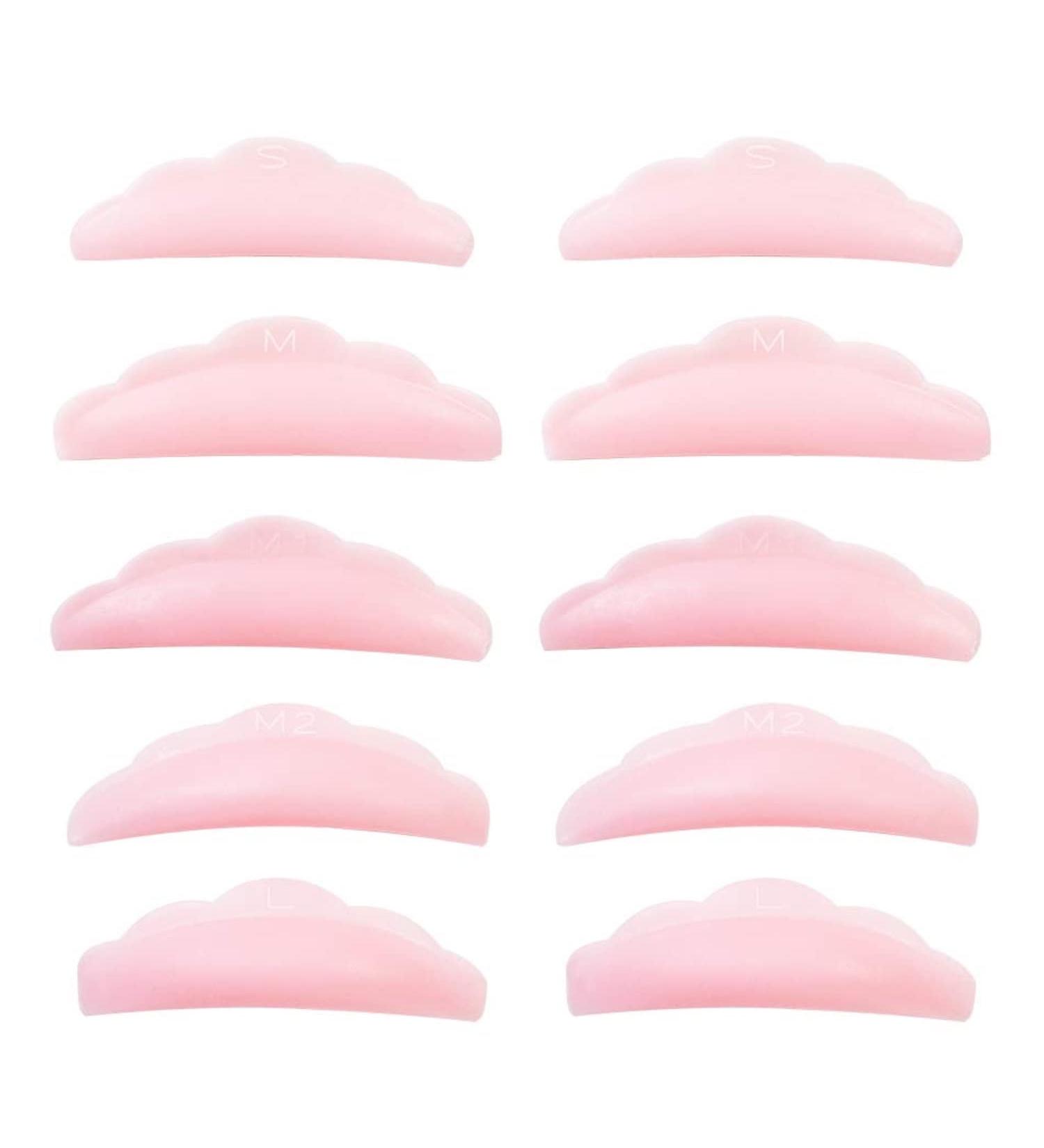 Eyelash Lifting Lift Pads (5 Pairs) - Permanent Wave & Shaft | Replacement Pads (10 Stk) | S/M/M1/M2/L Sizes | P-Beauty Pink Cosmetic Accessories - Buy Online on GoSupps.com