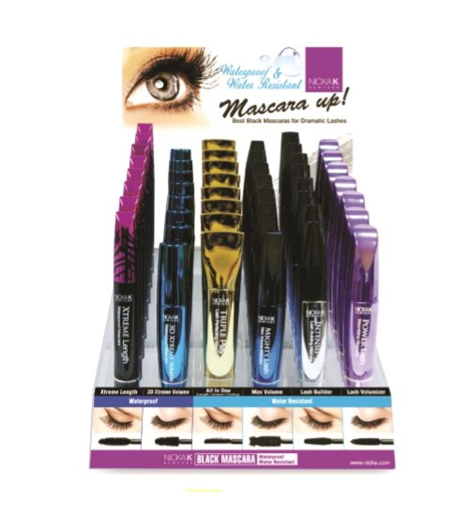 Nicka K New York Mascara Display Case Set 36 Pieces 5.59 Pounds