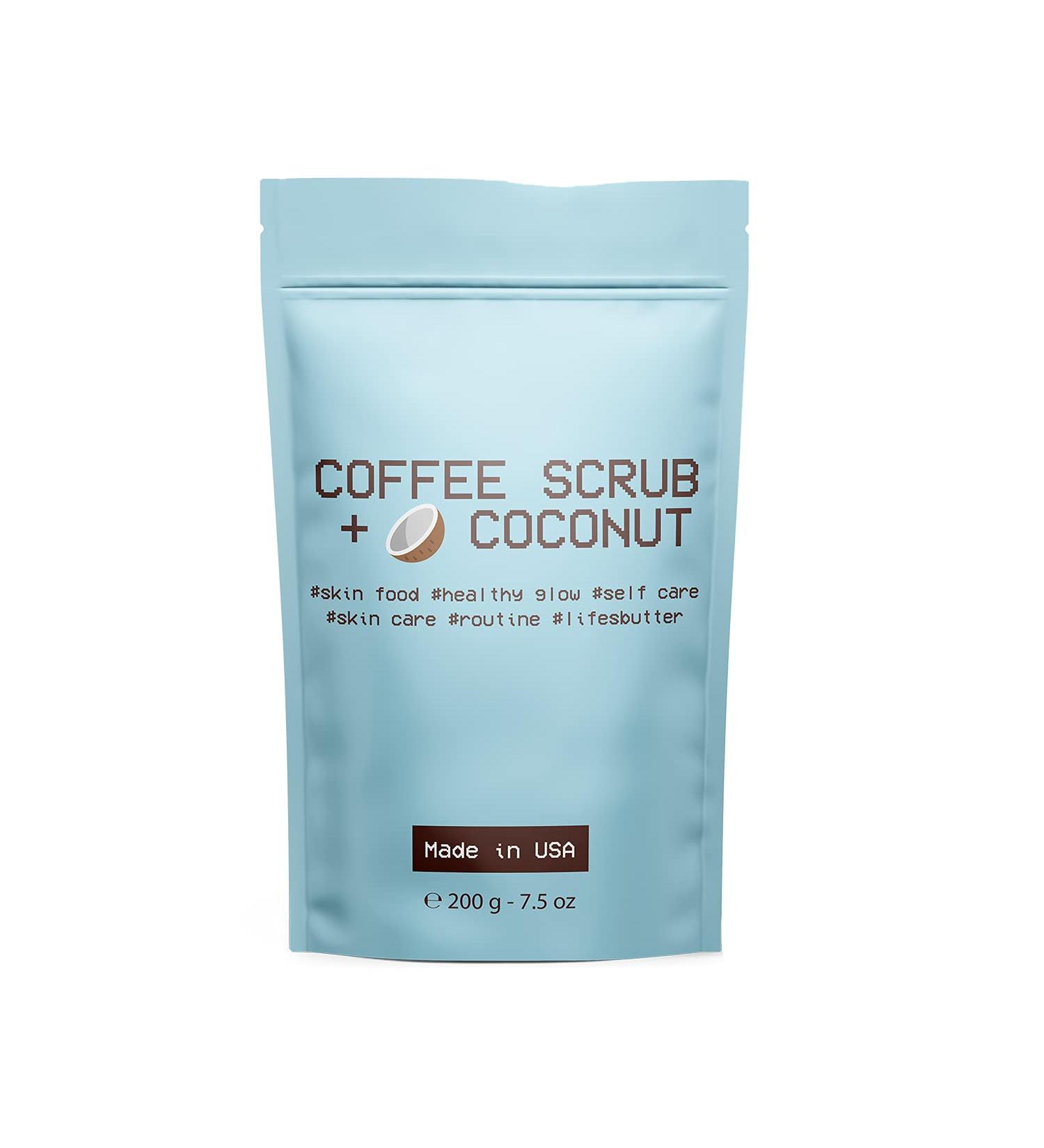 Luxurious Life's Butter Exfoliating Coffee Scrub for Cellulite, Stretch Marks & Acne | Natural Arabica Coffee, Shea Butter & Almond Oil - 100% Organic - Buy Online on GoSupps.com
