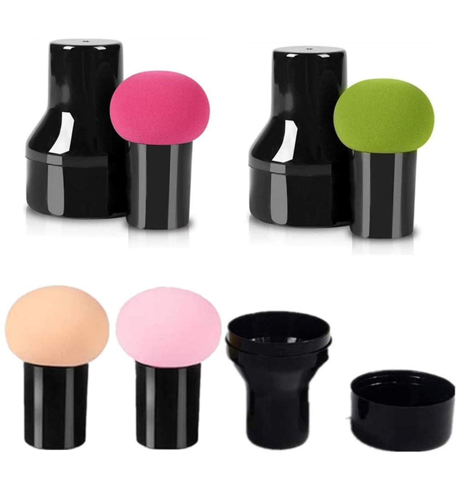 4pcs Mushroom Makeup Sponges with Handle - Perfect for Flawless Makeup Application | International Shipping Available - Buy Online on GoSupps.com