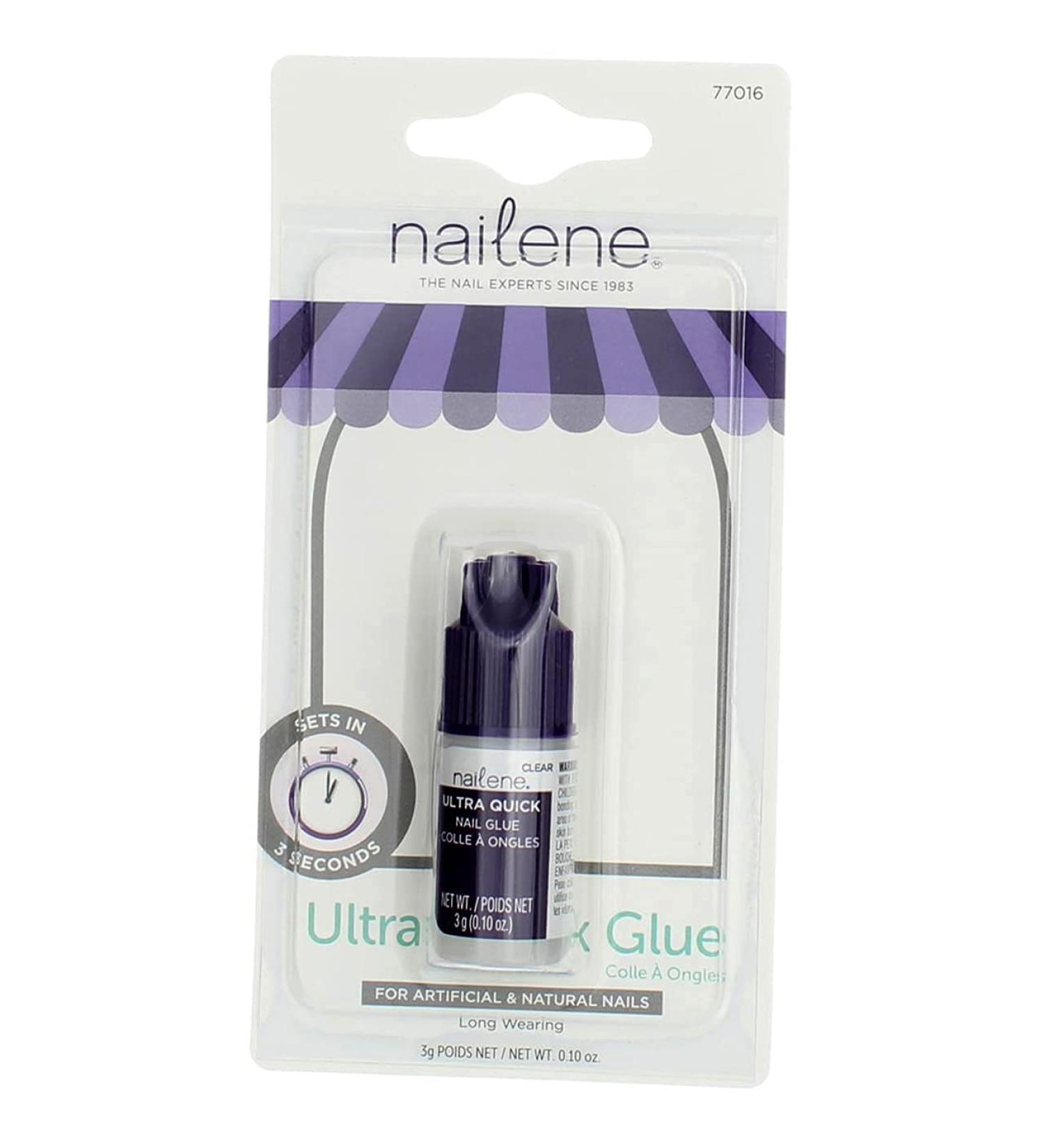 Nailene Ultra Quick Nail Glue 0.10 oz (Pack of 4)