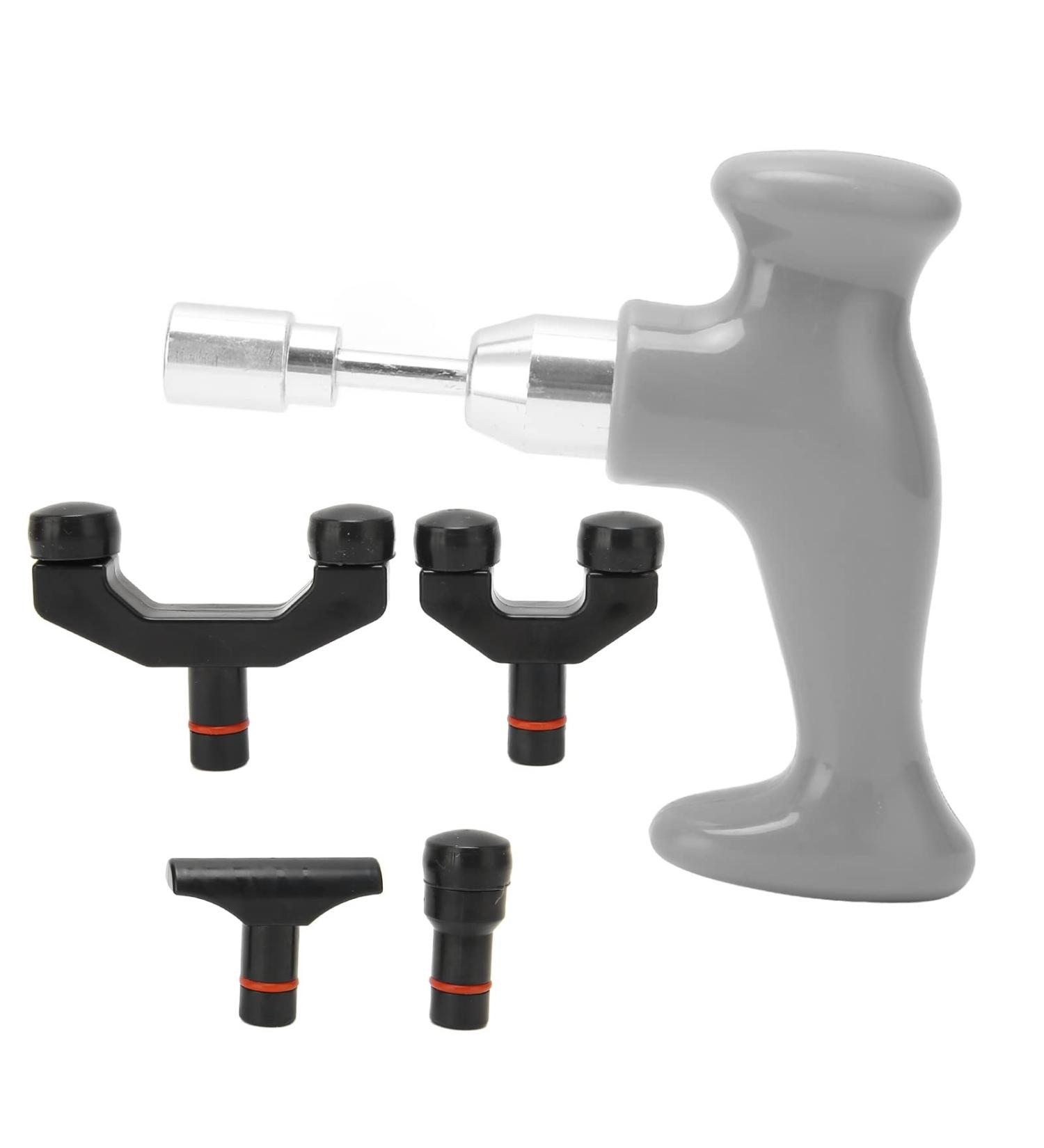 Deep Tissue Massage Device | Muscle Massage Pistol for Pain Relief - Gray (4.92 x 4.72 x 0.98 inches) | Perfect for Legs Thighs Arms Back & Neck - Buy Online on GoSupps.com