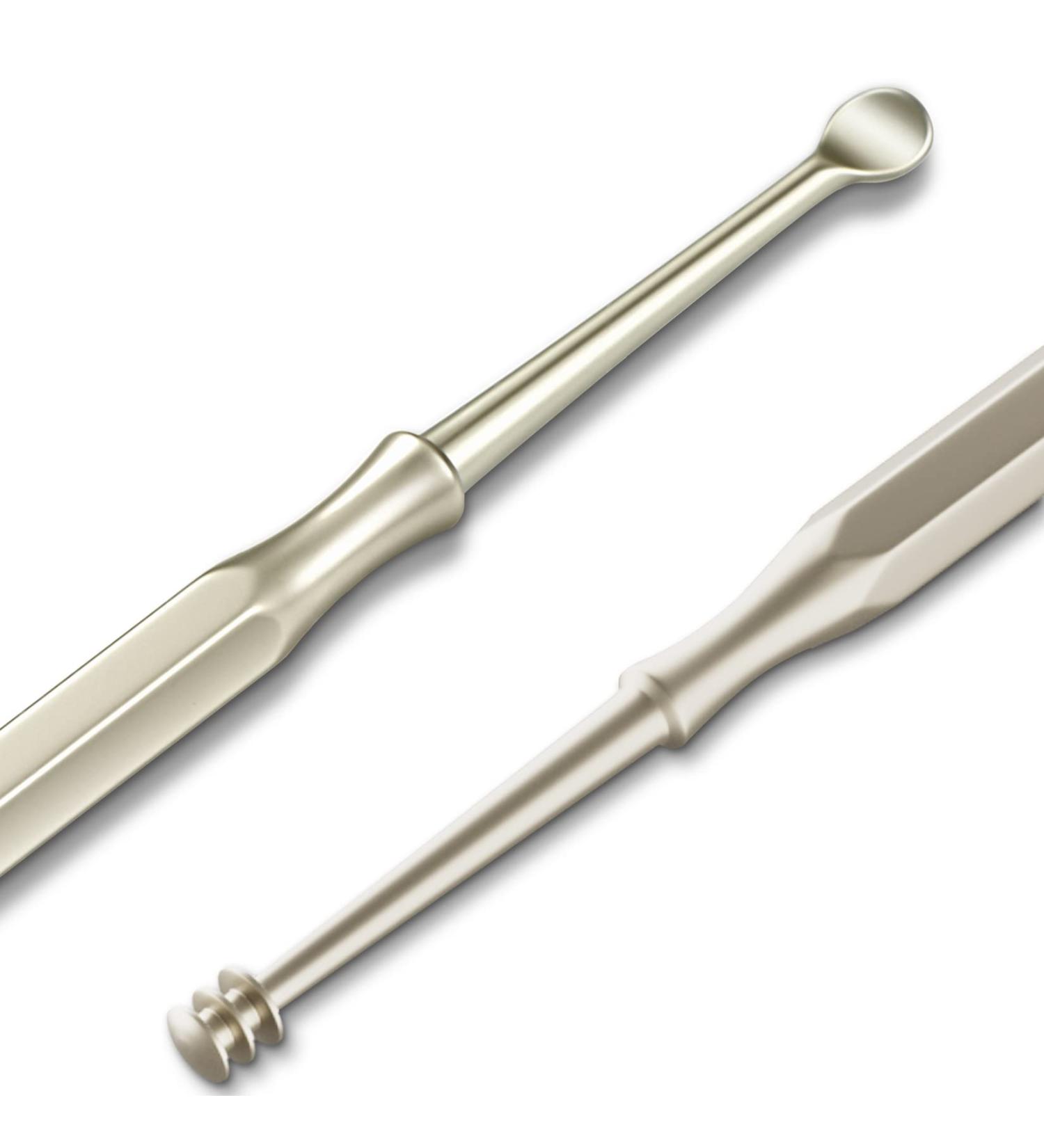MR.GREEN Double Head Ear Wax Removal Tool - Stainless Steel Ear Cleaner for 360 Cleaning (Pearl Nickel) - Buy Online on GoSupps.com