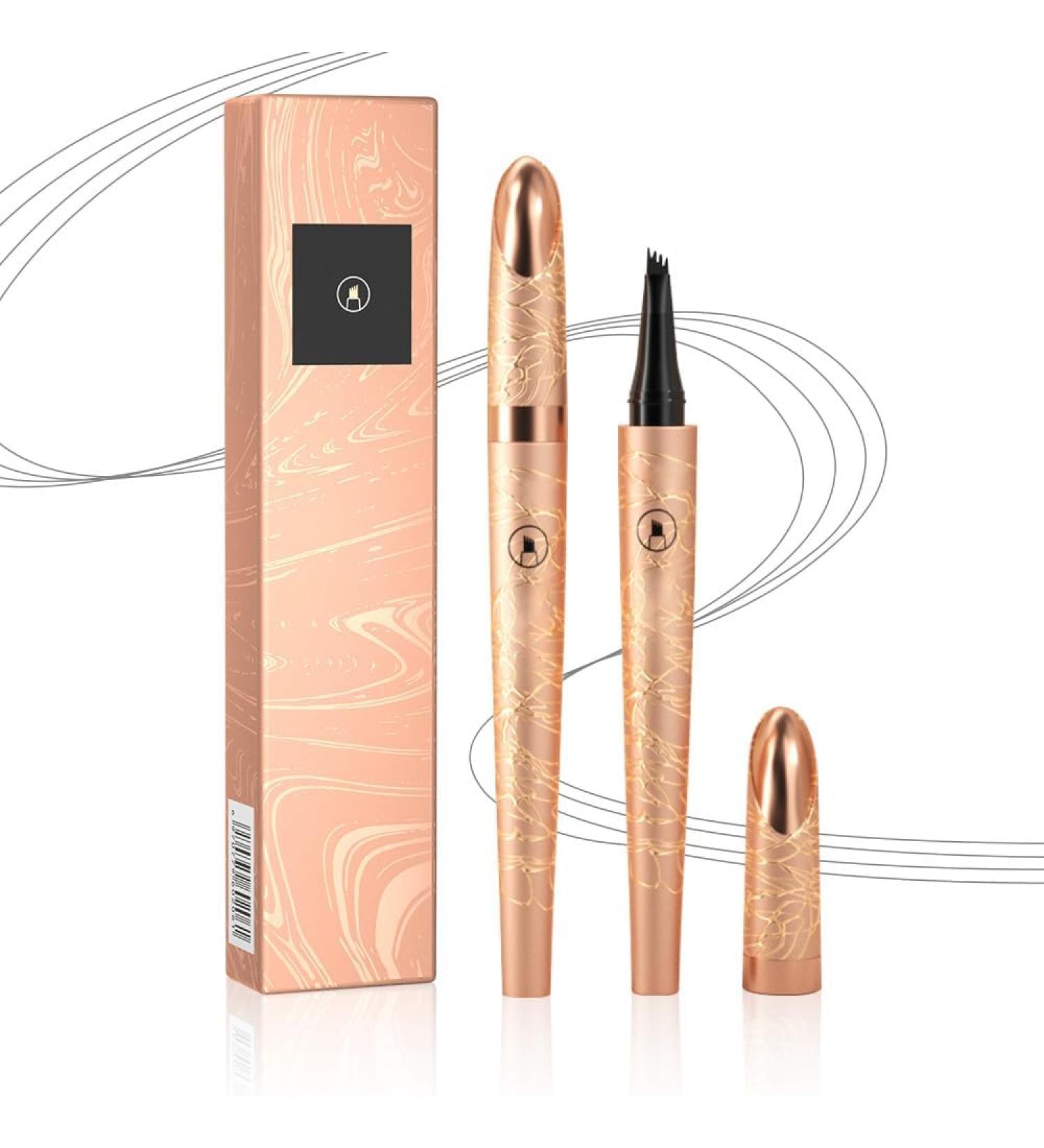 2024 Upgrade Magic Eyebrow Pencil - 3D Waterproof Microblading Eyebrow Pencil Contouring Pen 4 Tipped Precise Brow Pen Fine Stroke Microblading Eyebrow Pencil Natural Makeup (Grey) - Buy Online on GoSupps.com