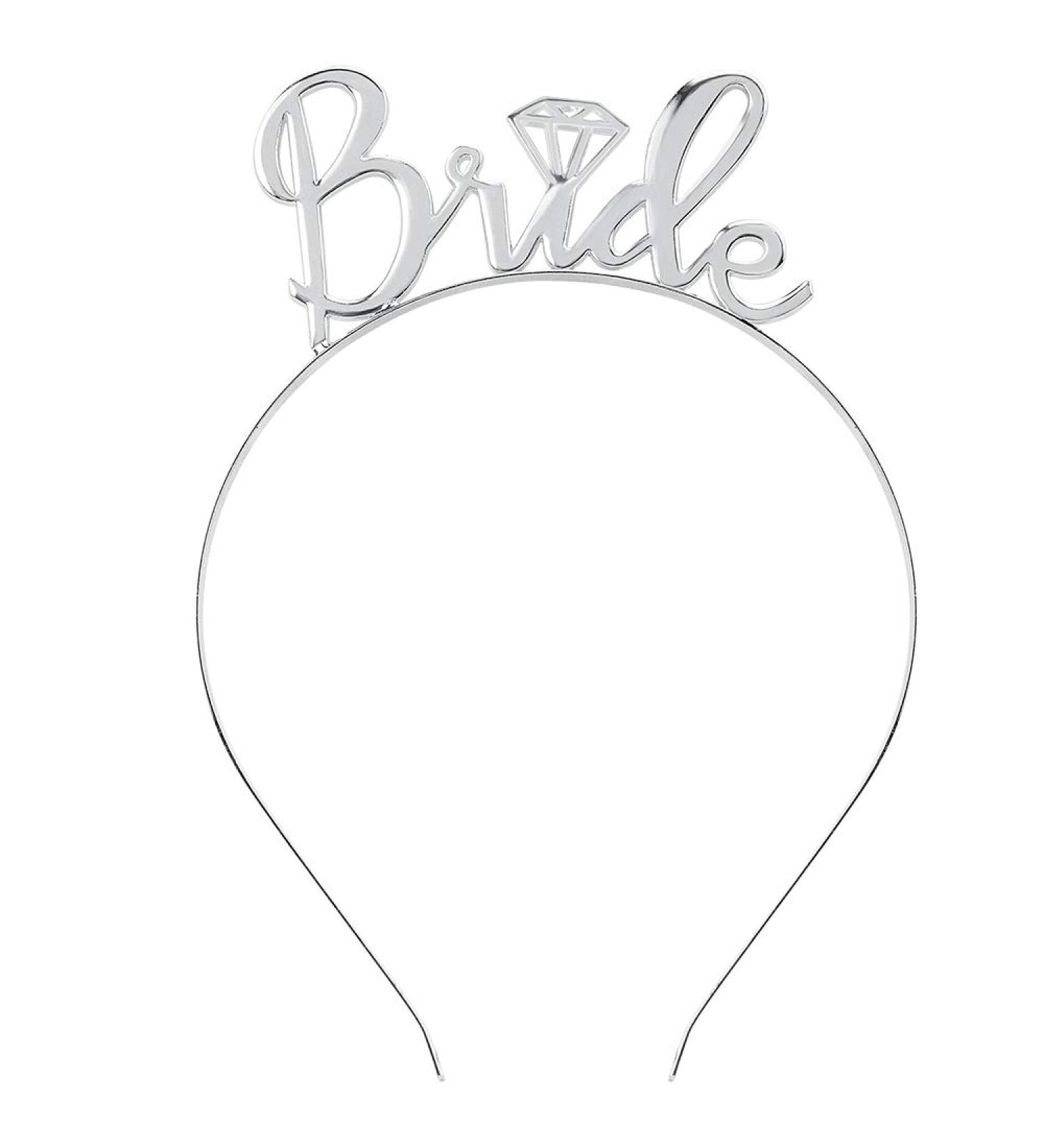 Silver BAHABY Bride Headband for Bridal Shower, Bachelorette Party & Wedding - Buy Online on GoSupps.com