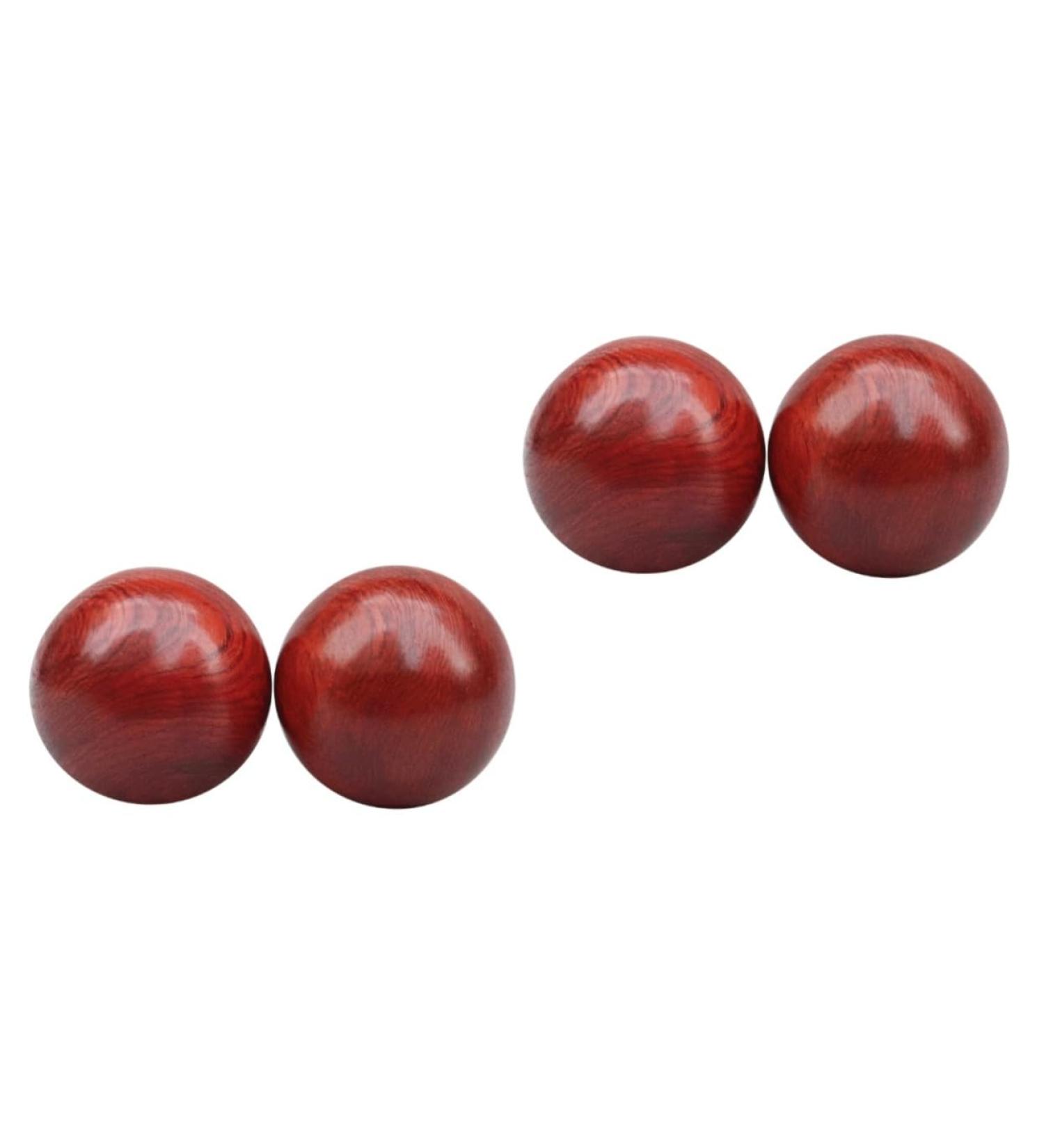 Fomiyes 4-Piece Hand Exercise & Massage Roller Set - Portable Stress Relief Balls - Classic Chinese Bamboo Miss Massage Balls - Buy Online on GoSupps.com