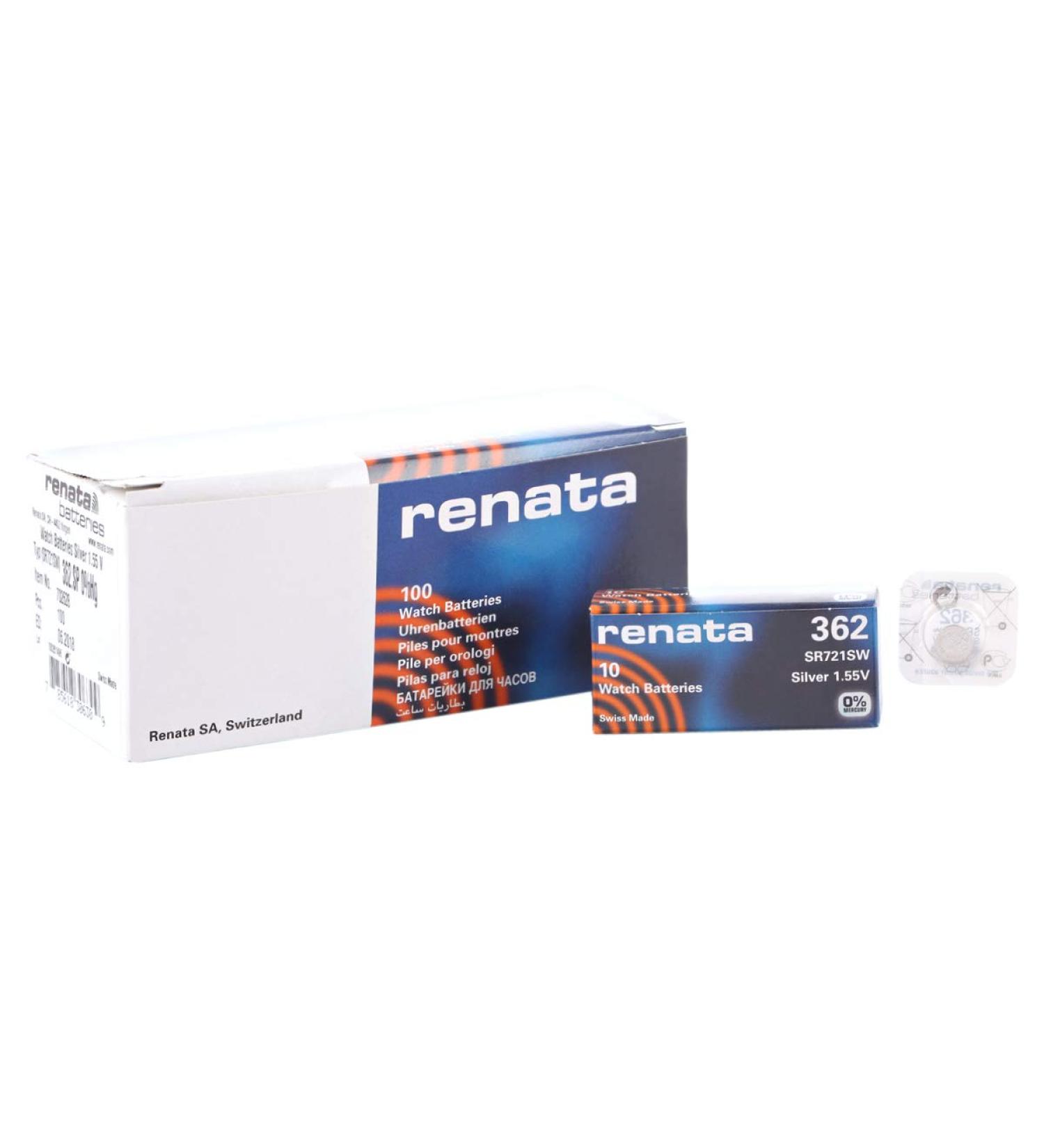 Buy Genuine Renata 362 SR721SW Swiss Made Silver Batteries | Strip of 10 | 1.55V for Long-lasting Power - Buy Online on GoSupps.com